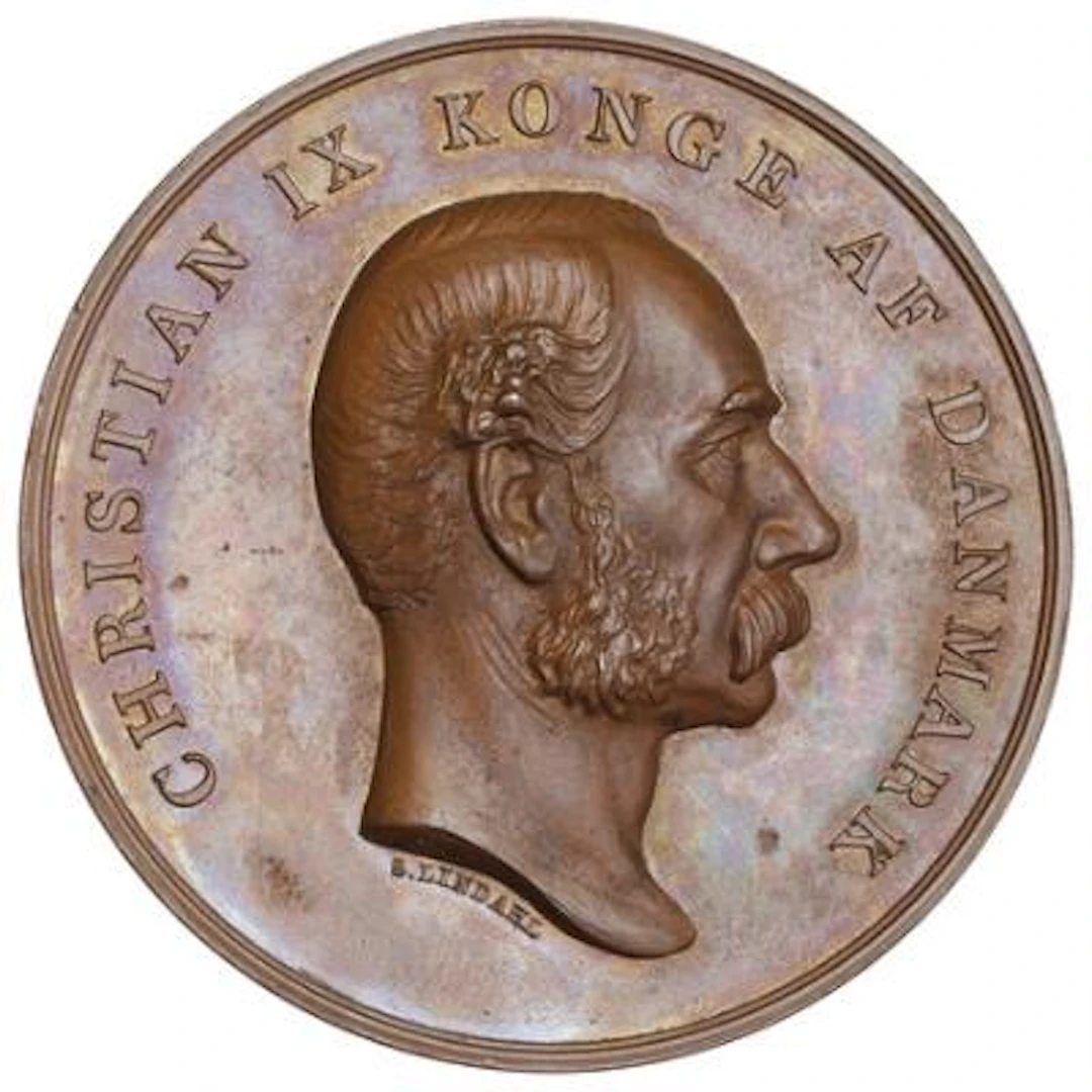 Christian IX, The Voluntary Self-taxation 1891, Lindahl, bronze, 52