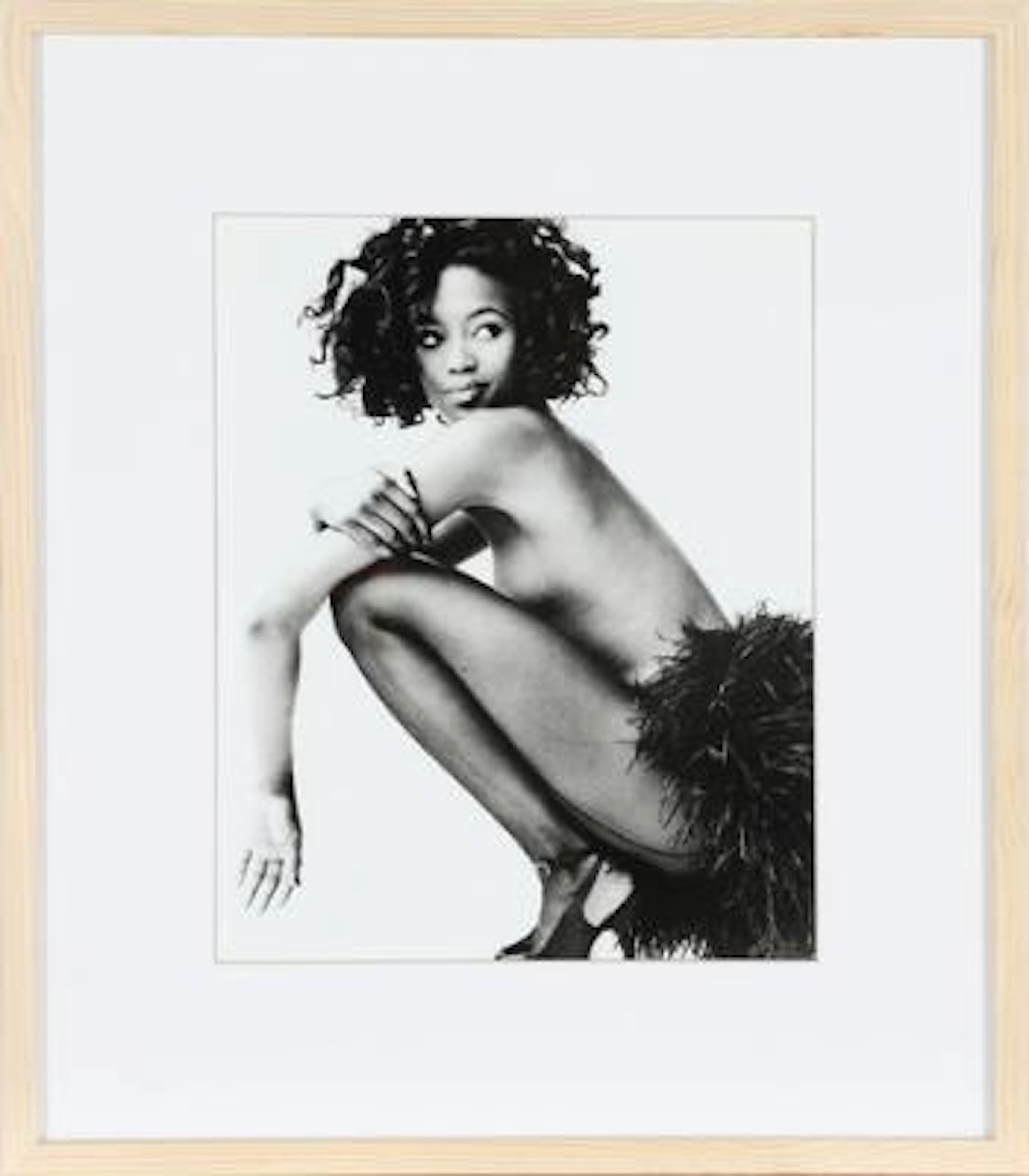 Mario Testino: British supermodel Naomi Campbell (b. 1970). Black-and-white