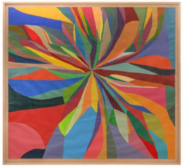 Chris Johanson: Untitled (Explosion), 2010. Unsigned. Acrylic on paper.