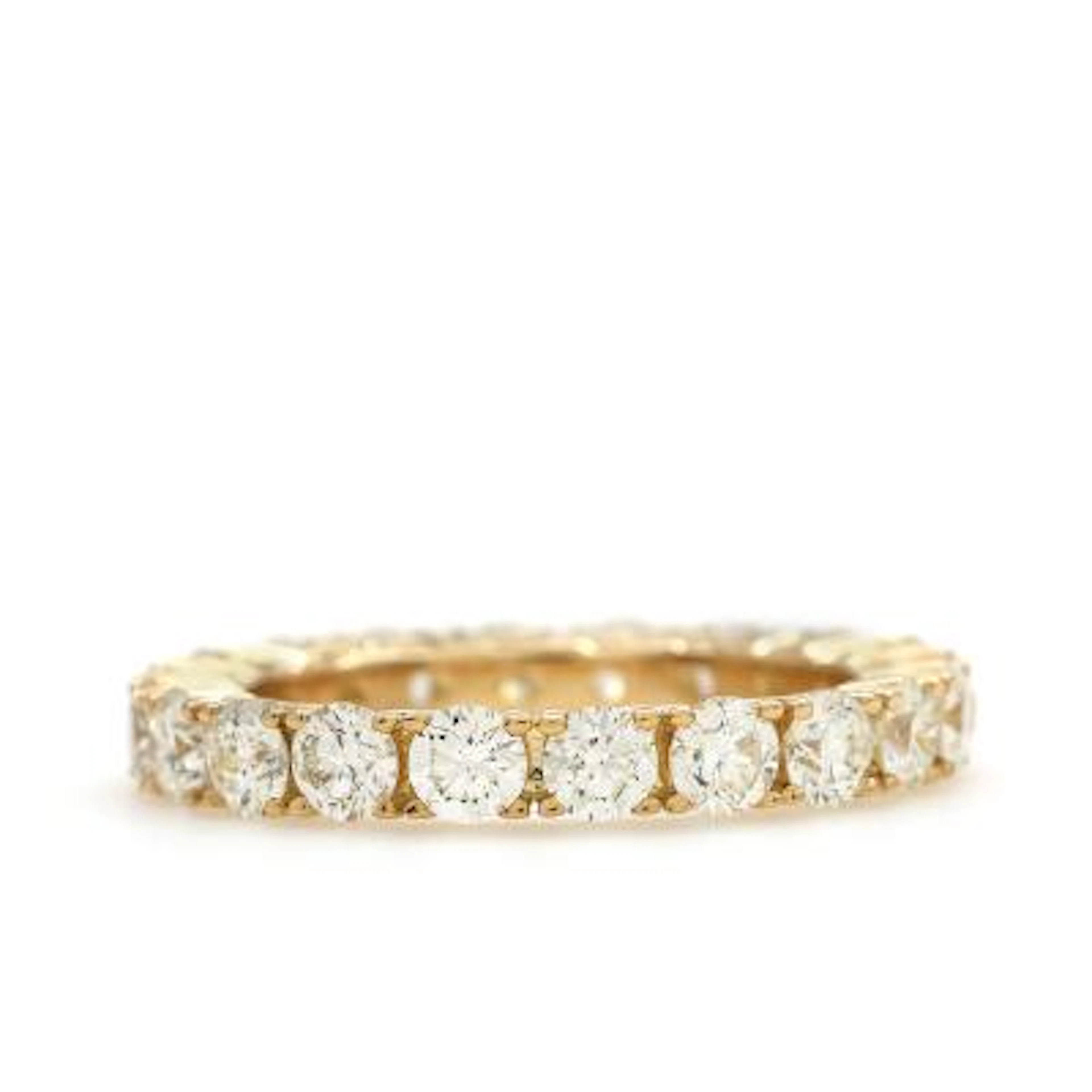 A diamond ring set with numerous brilliant-cut diamonds weighing a