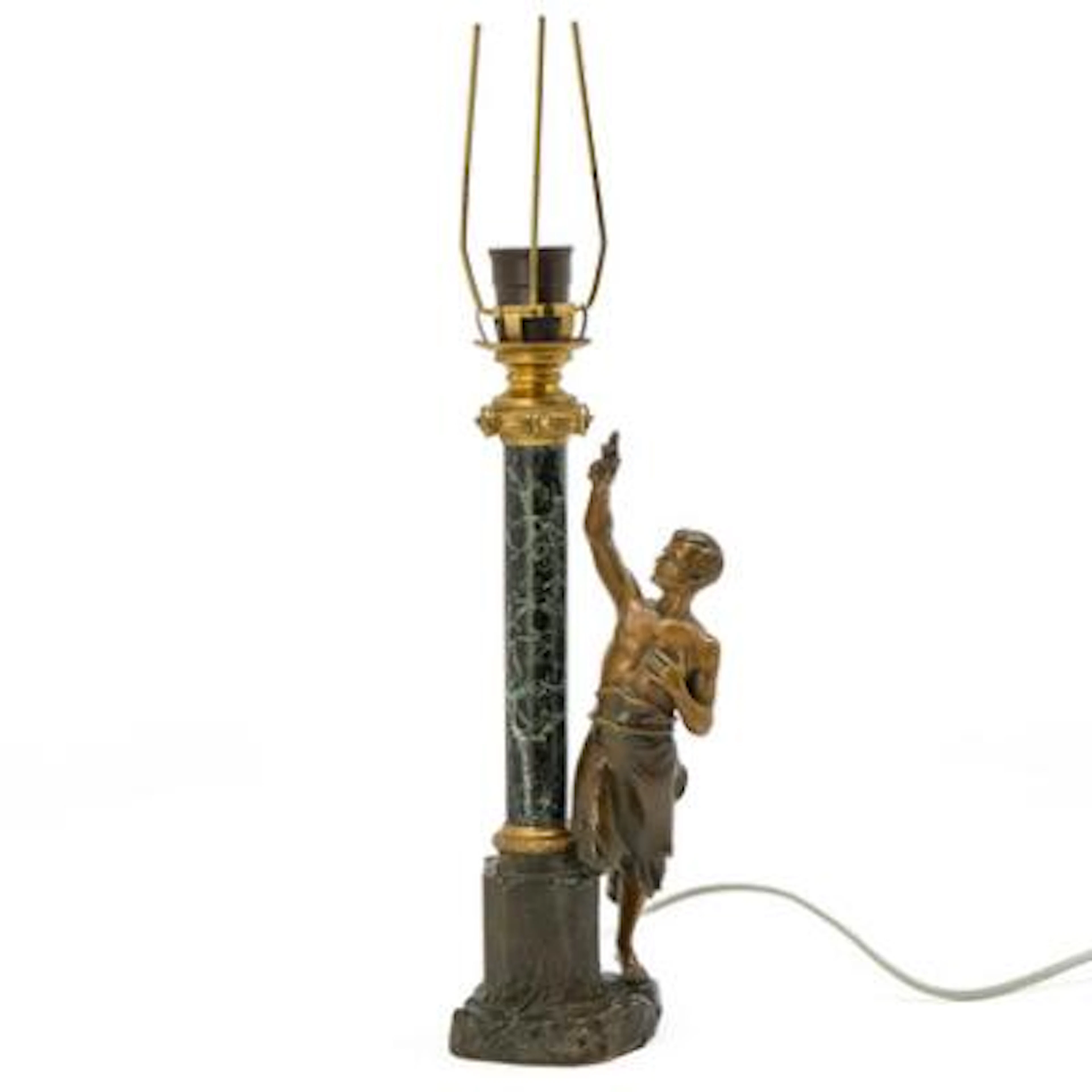 Marcel Debut: The Olympic flame is lit. Bronze. Signed Marcel Debut.