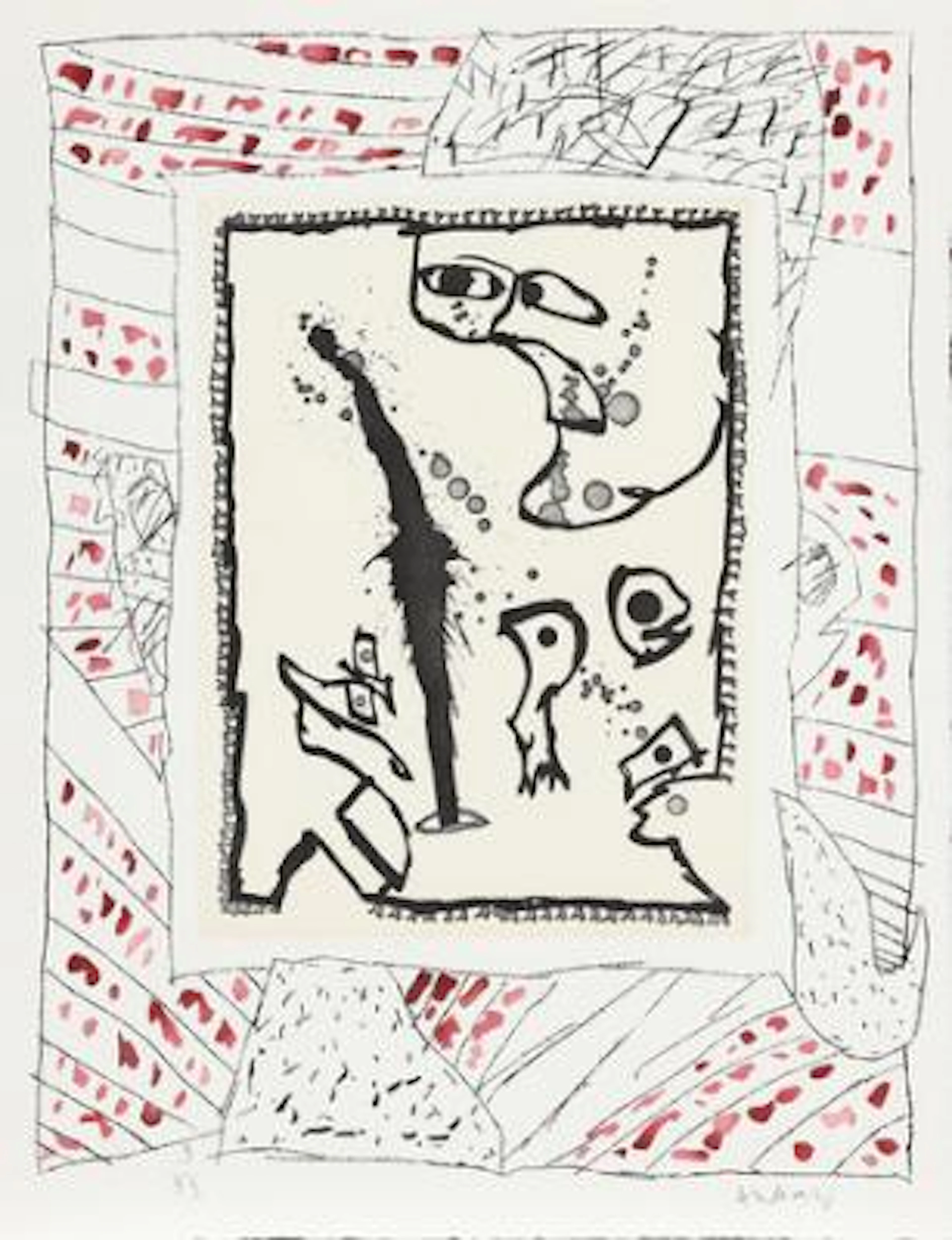 Pierre Alechinsky: "Troll", 1991. Signed Alechinsky, 9/99. Aquatint