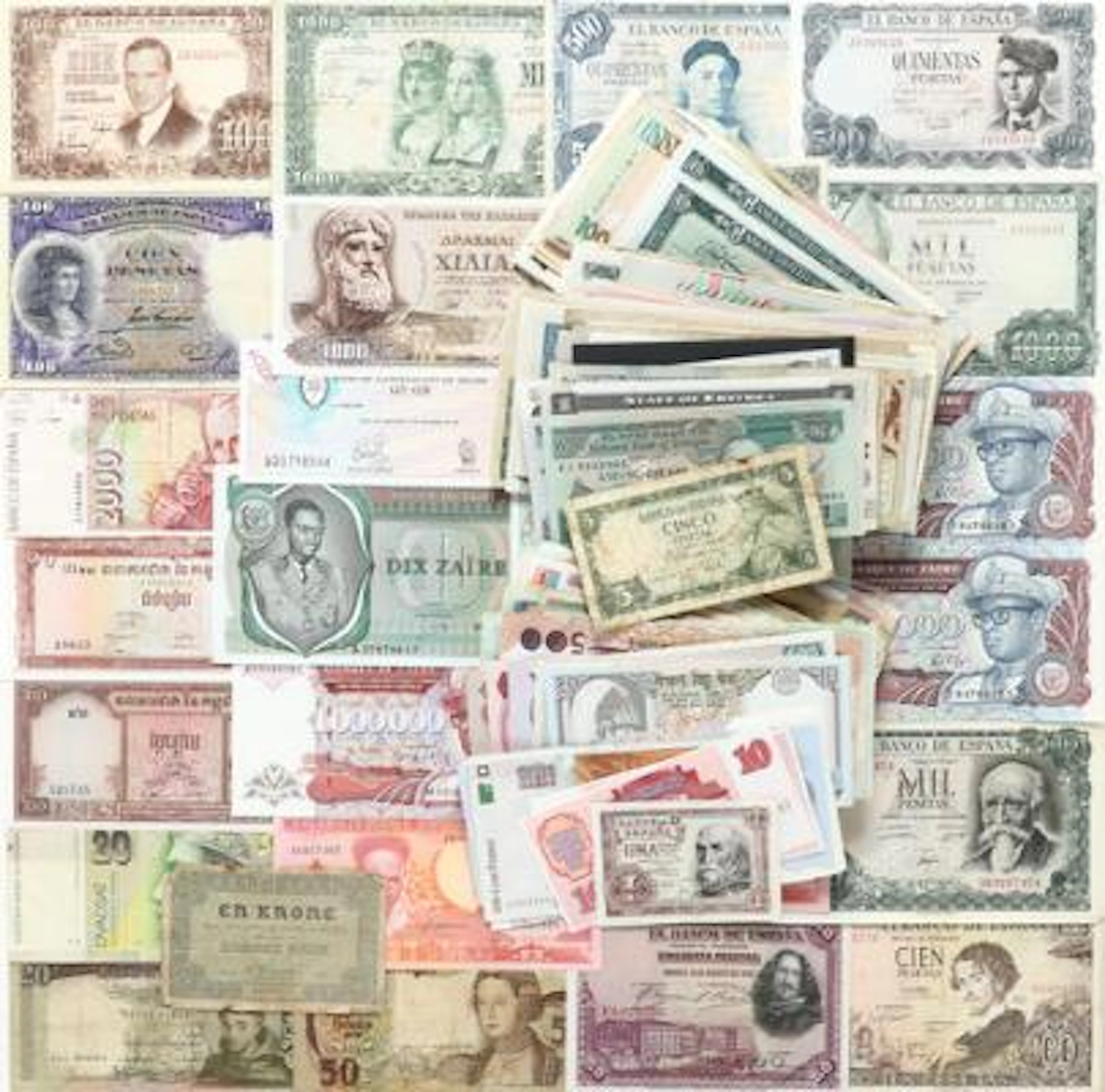 Collection of foreign banknotes, in total approx. 400 pcs in varying