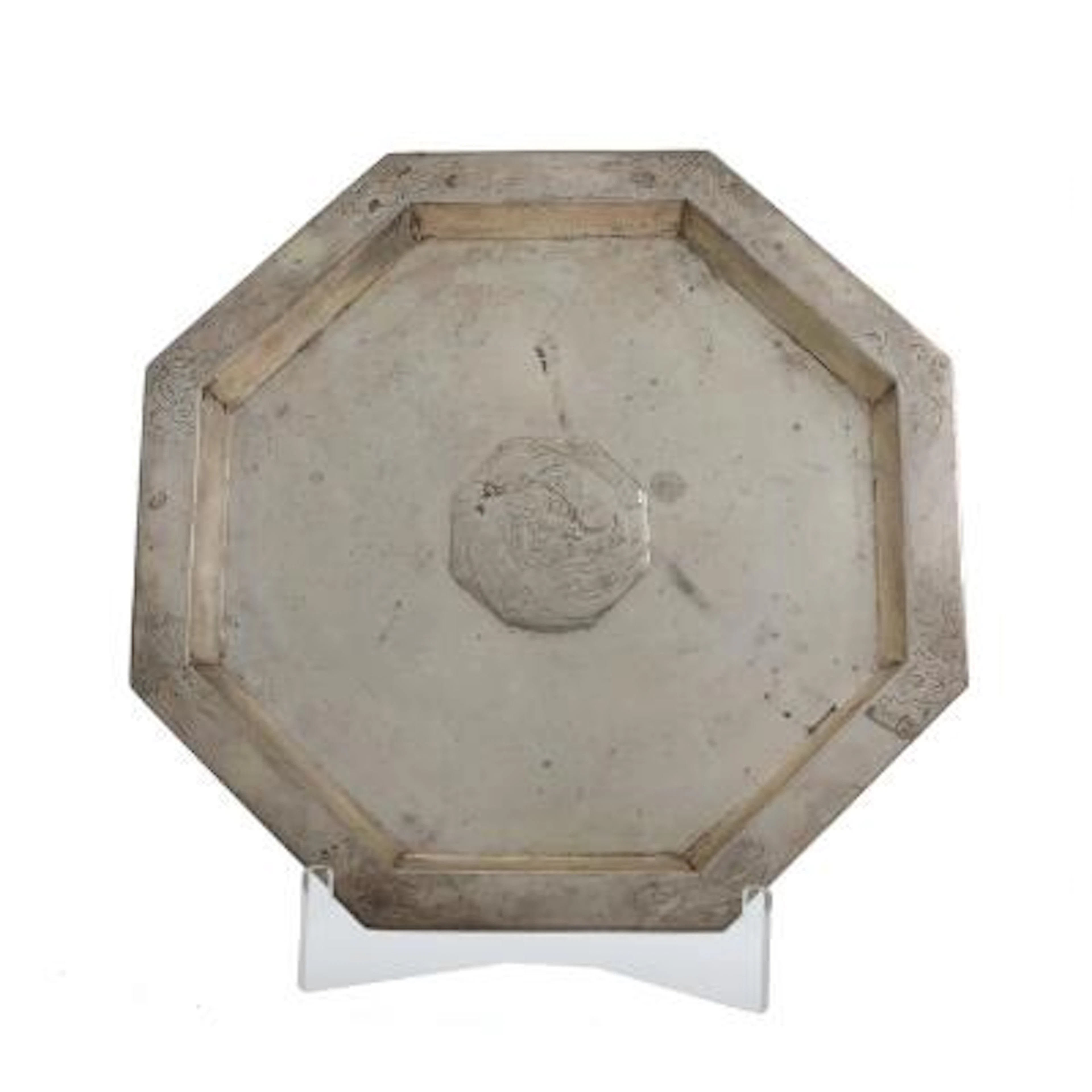 Swedish tray of silver. Stamped AM Aagesen. 20th century. Diam. 34.5