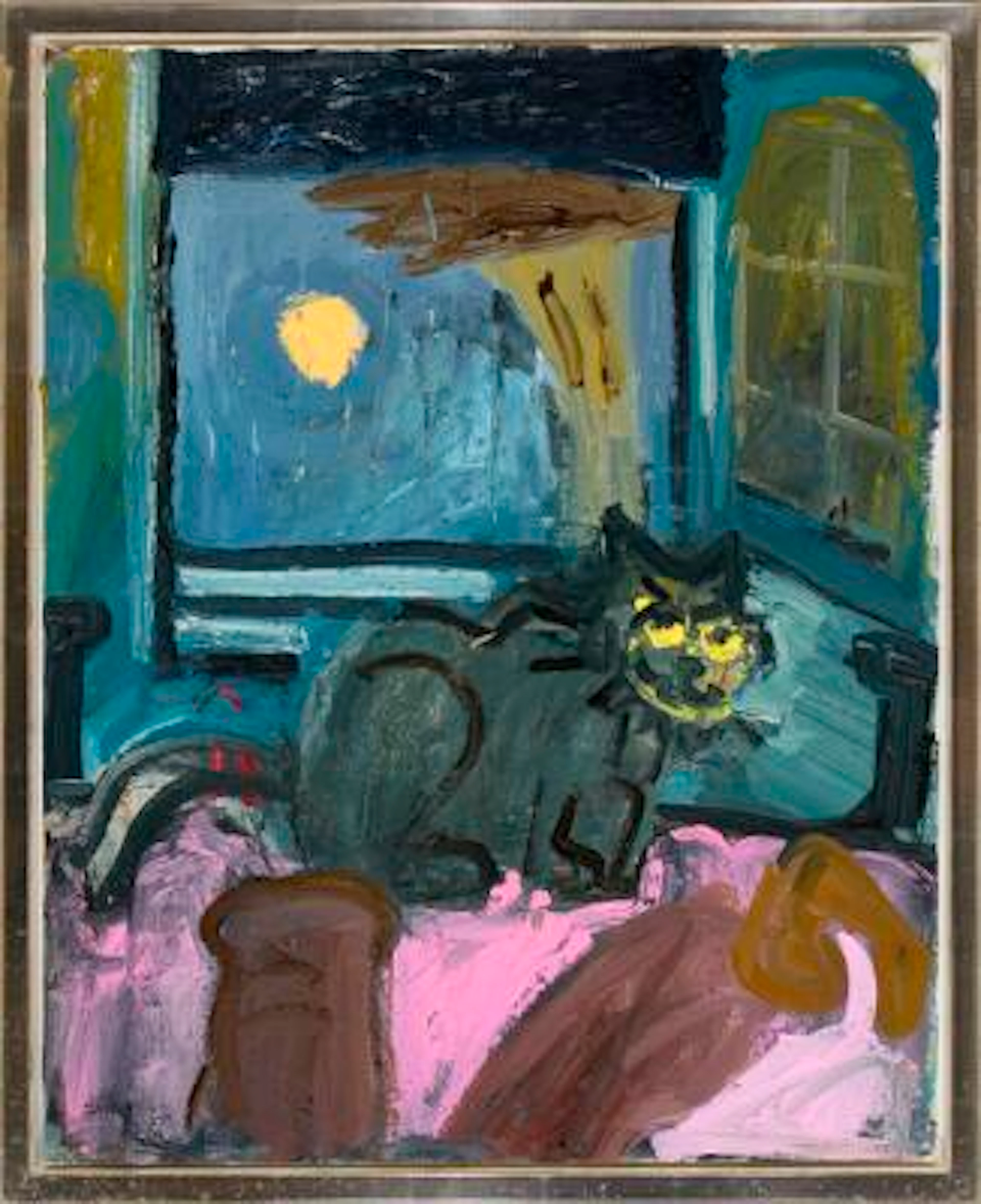 Dan Schein: "Evil cat", 2021. Signed, titled and dated on the reverse.