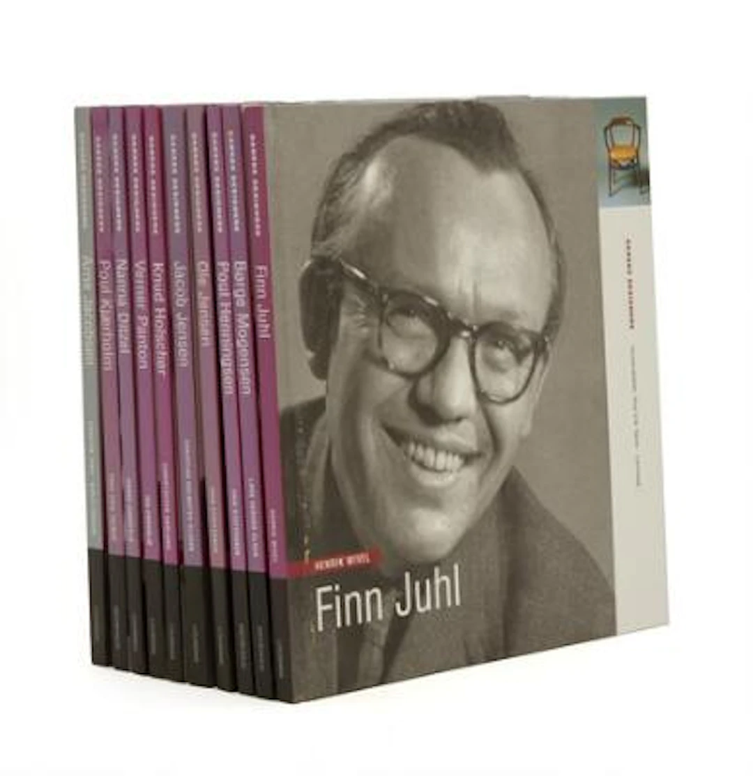 Ten books in the series "Danske Designere", Poul Erik Tøjner [ed.].