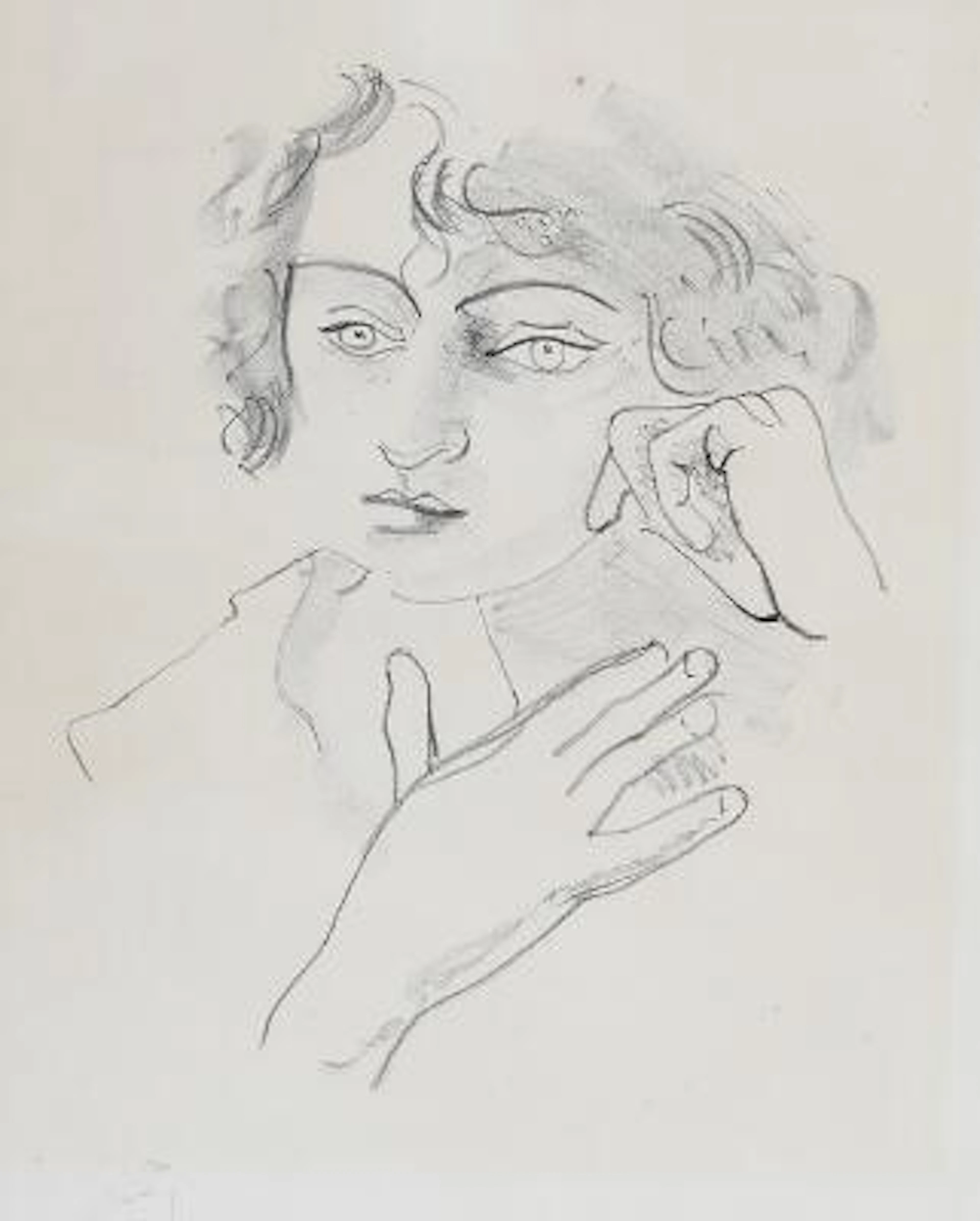 André Derain: Composition with a woman, 1927. Signed Derain, 15/100.