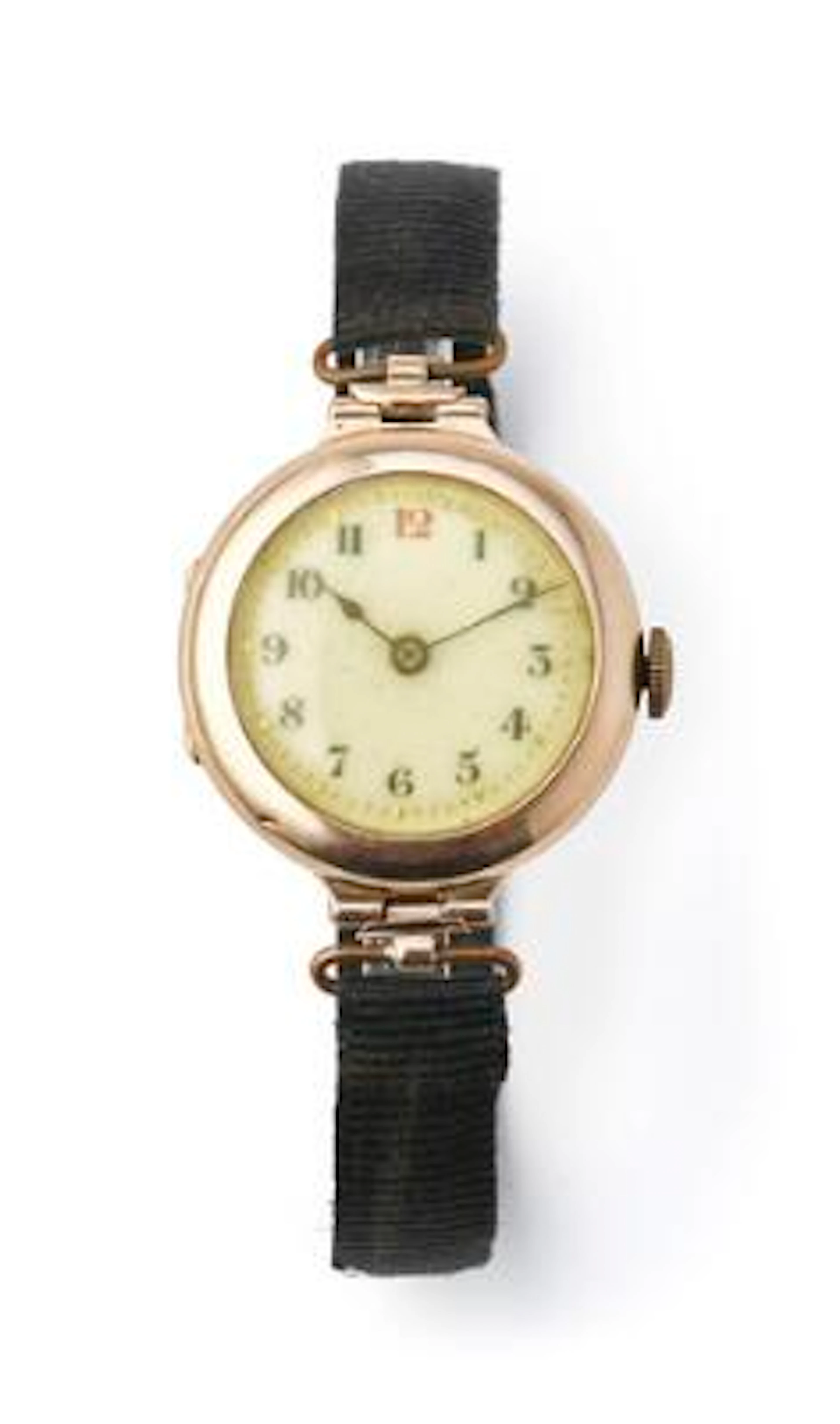 Unknown: "Trench Style" of 9k gold. Mechanical movement with manual