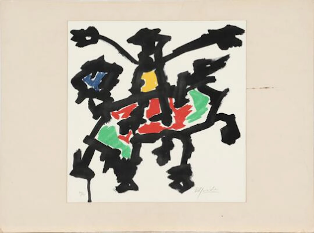 Robert Jacobsen: Two compopsitions from the folder “Venezia”. Signed.