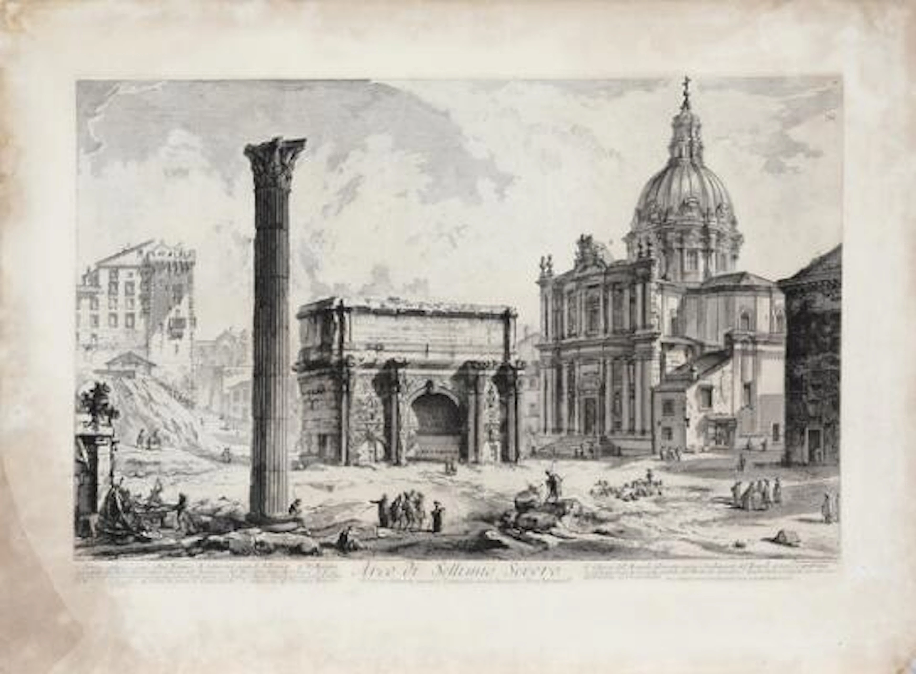 Giovanni Battista Piranesi: The triumphal arc of Septimius Severus.