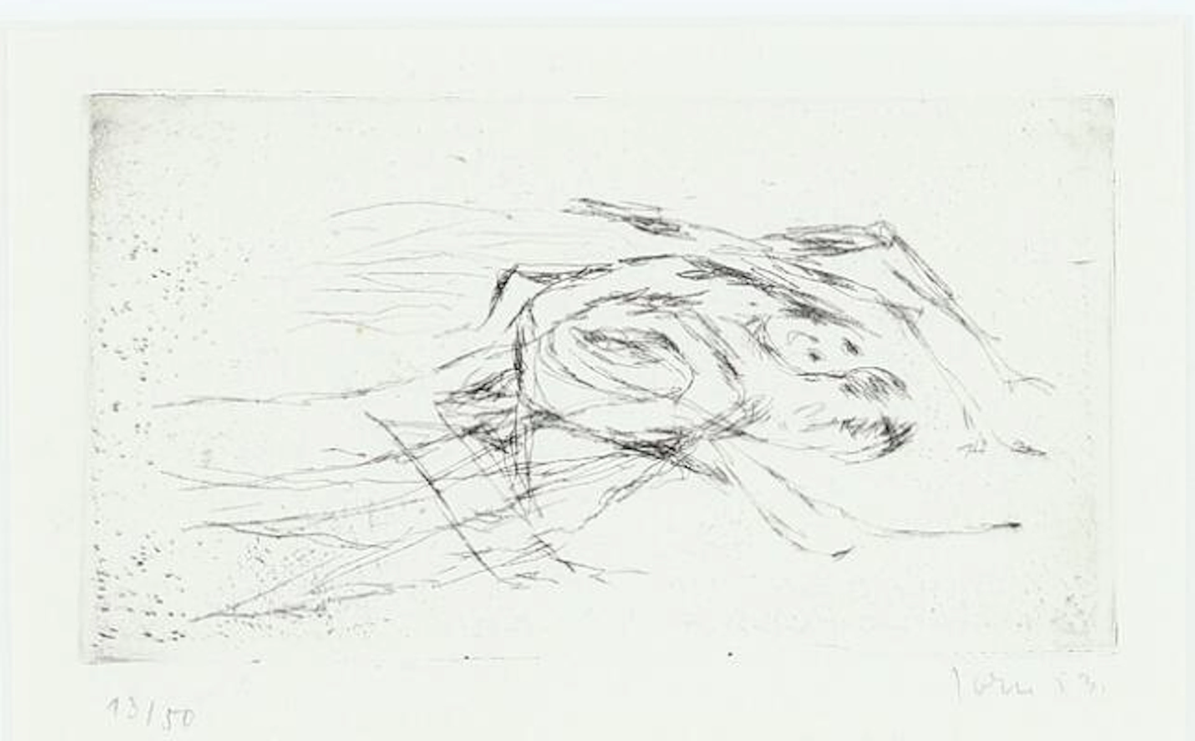 Asger Jorn: Composition from "Schweizer Suite". Signed Jorn 53, 13/50.