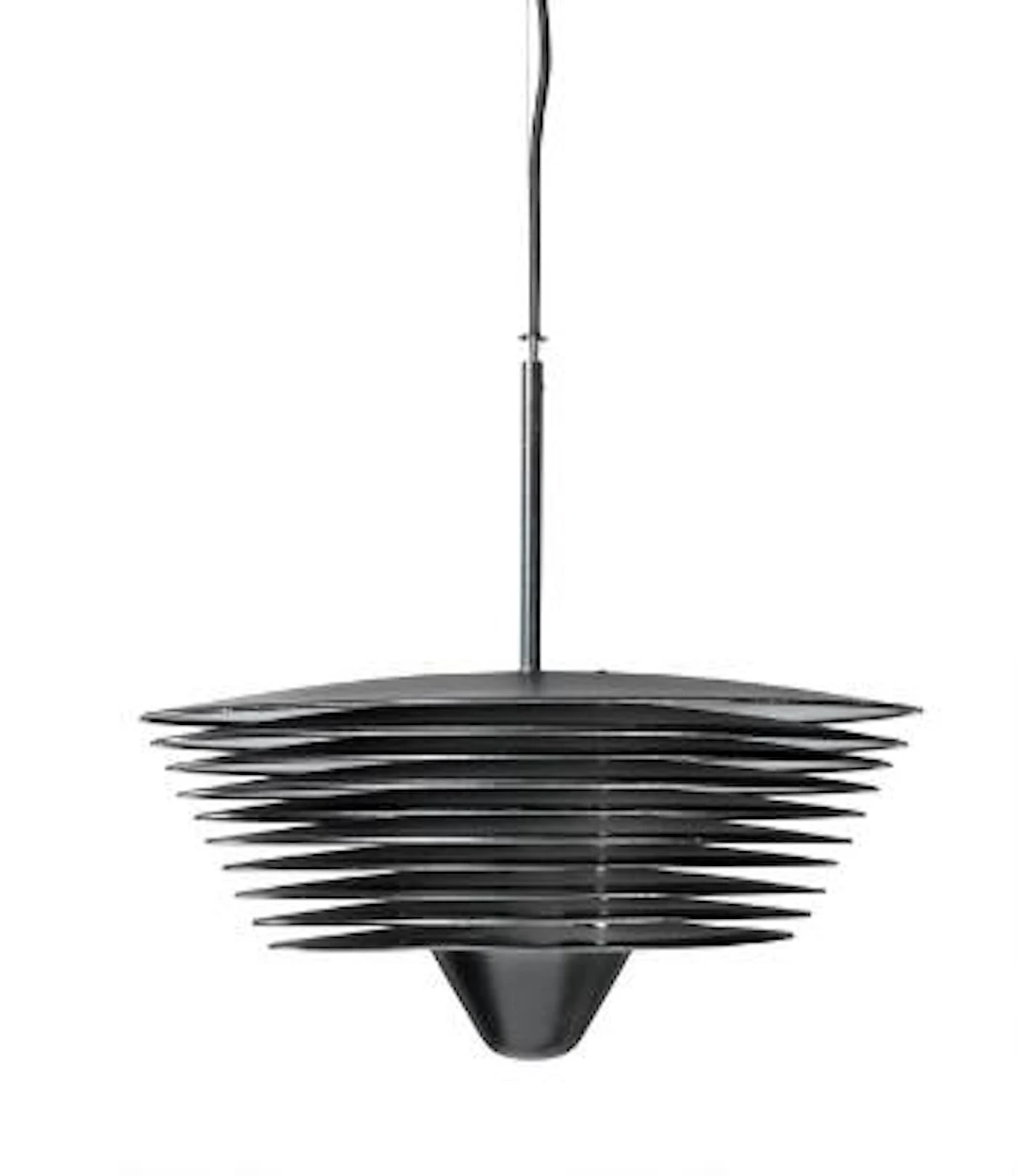 Simon Starling, Superflex: "Blackout". Black lacquered metal pendant.