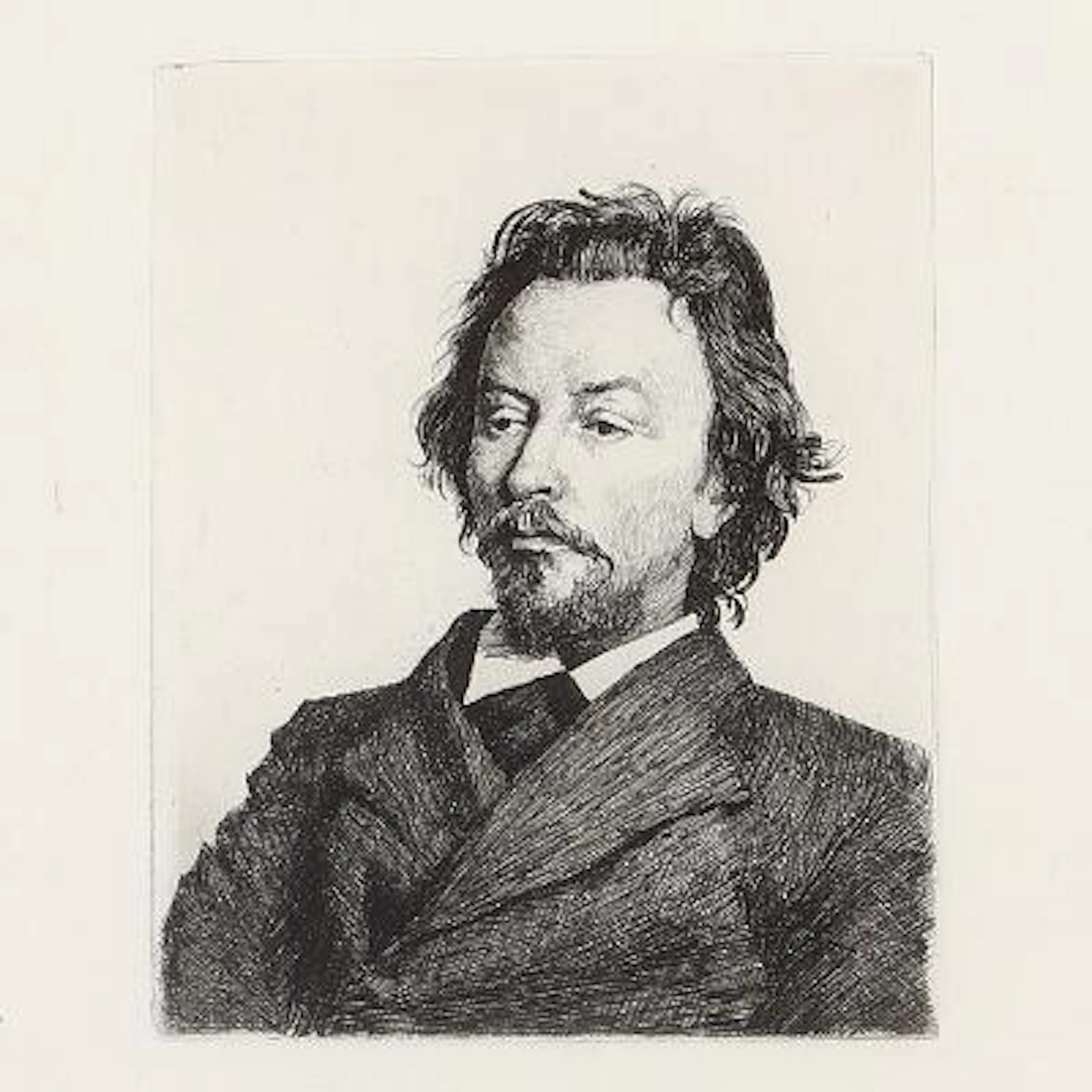 Peter Ilsted: A portrait of Vilhelm Hammershøi. 1900. Opus 44. Unsigned.
