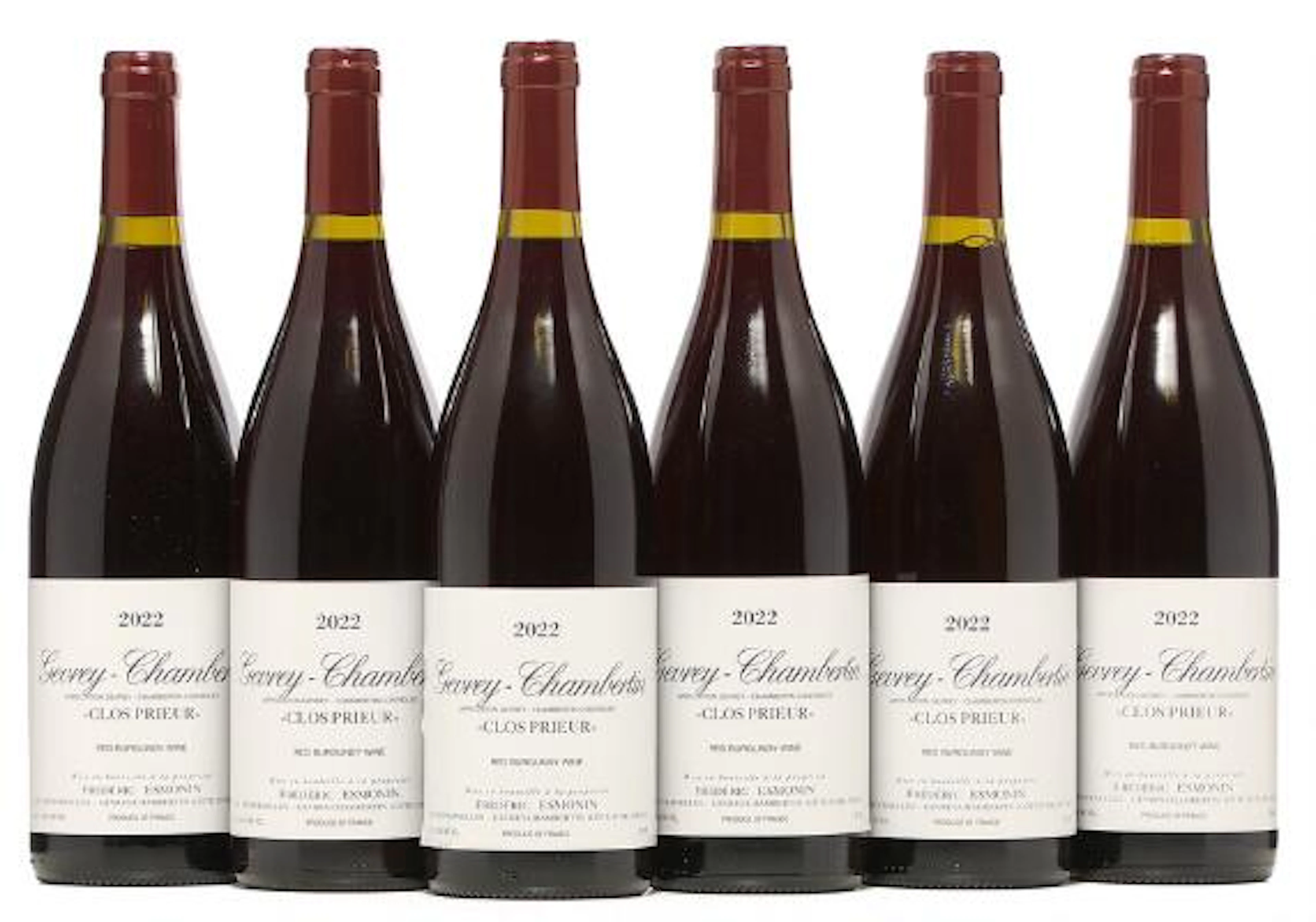 6 bts. Gevrey Chambertin "Clos Prieur", Frédéric Esmonin 2022 A (hf/in).