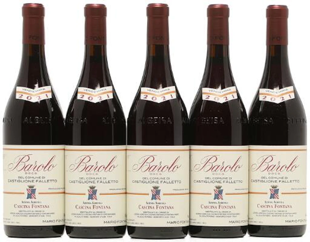 5 bts. Barolo "Castiglione Falletto" Cascina Fontana 2021 A (hf/in).