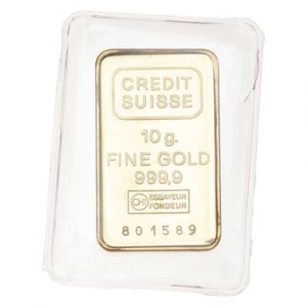 Gold bar - Valcambi sa, 10 g 999.9/1000, with belonging certificate