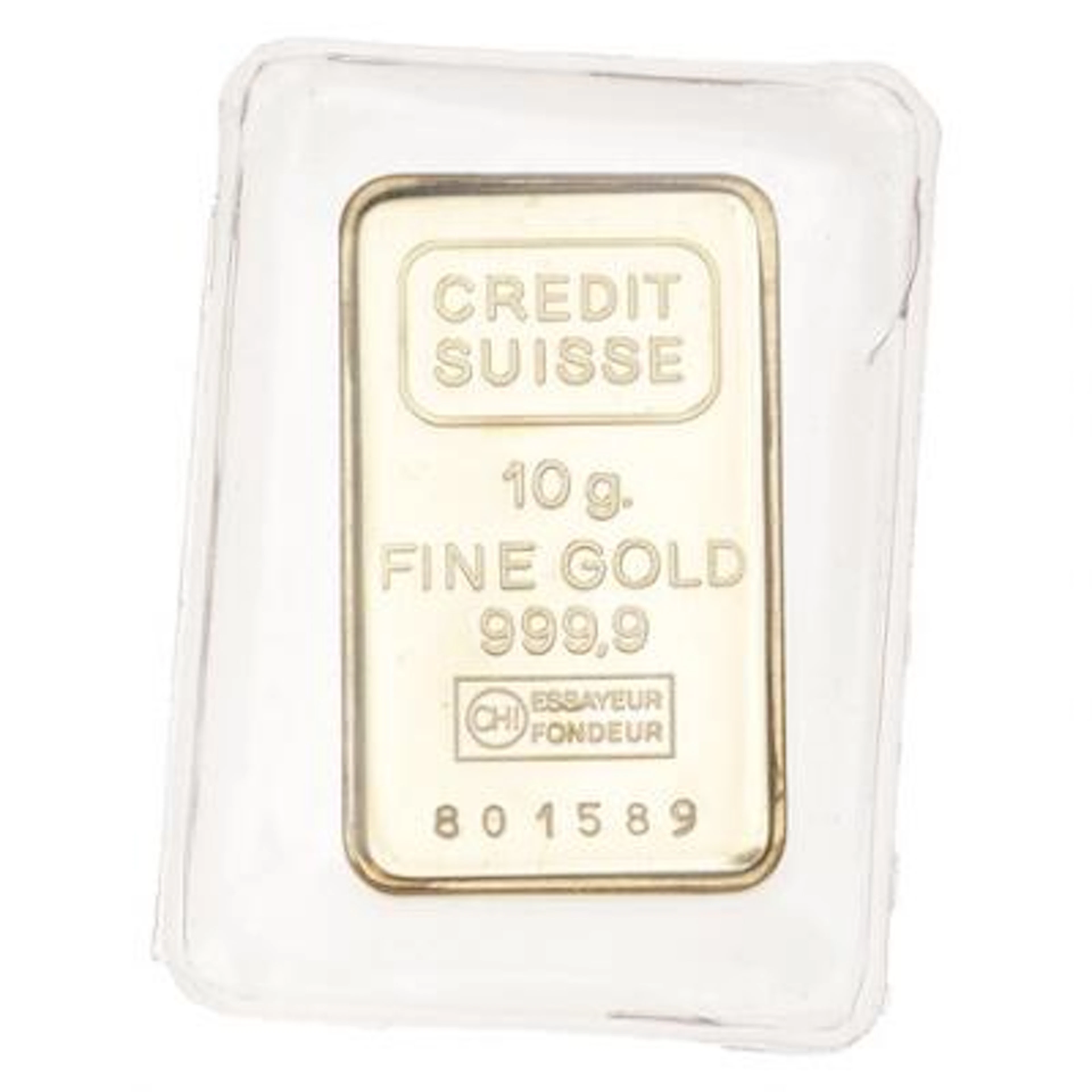 Gold bar - Valcambi sa, 10 g 999.9/1000, with belonging certificate