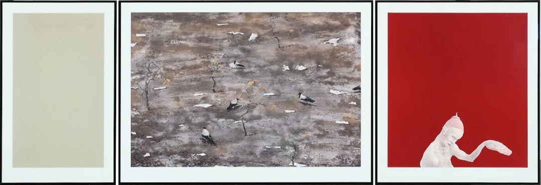 Michael Kvium: “Wasteland”. Signed Kvium 08, 14/90. Lithograph in