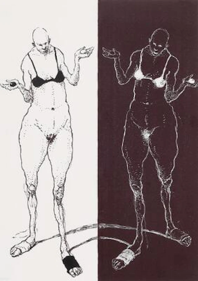 Michael Kvium: “Pos./neg. prints IV”, 1997. Signed Kvium, 27/100.