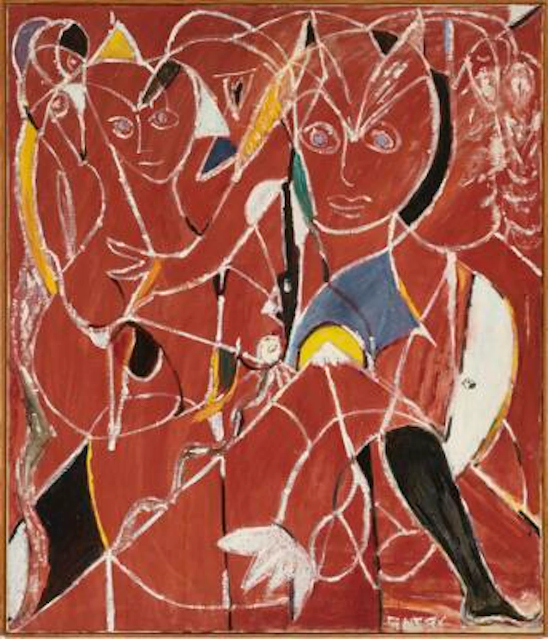 Herbert Gentry: Untitled, c. 1957-58. Signed Gentry. Oil on canvas.