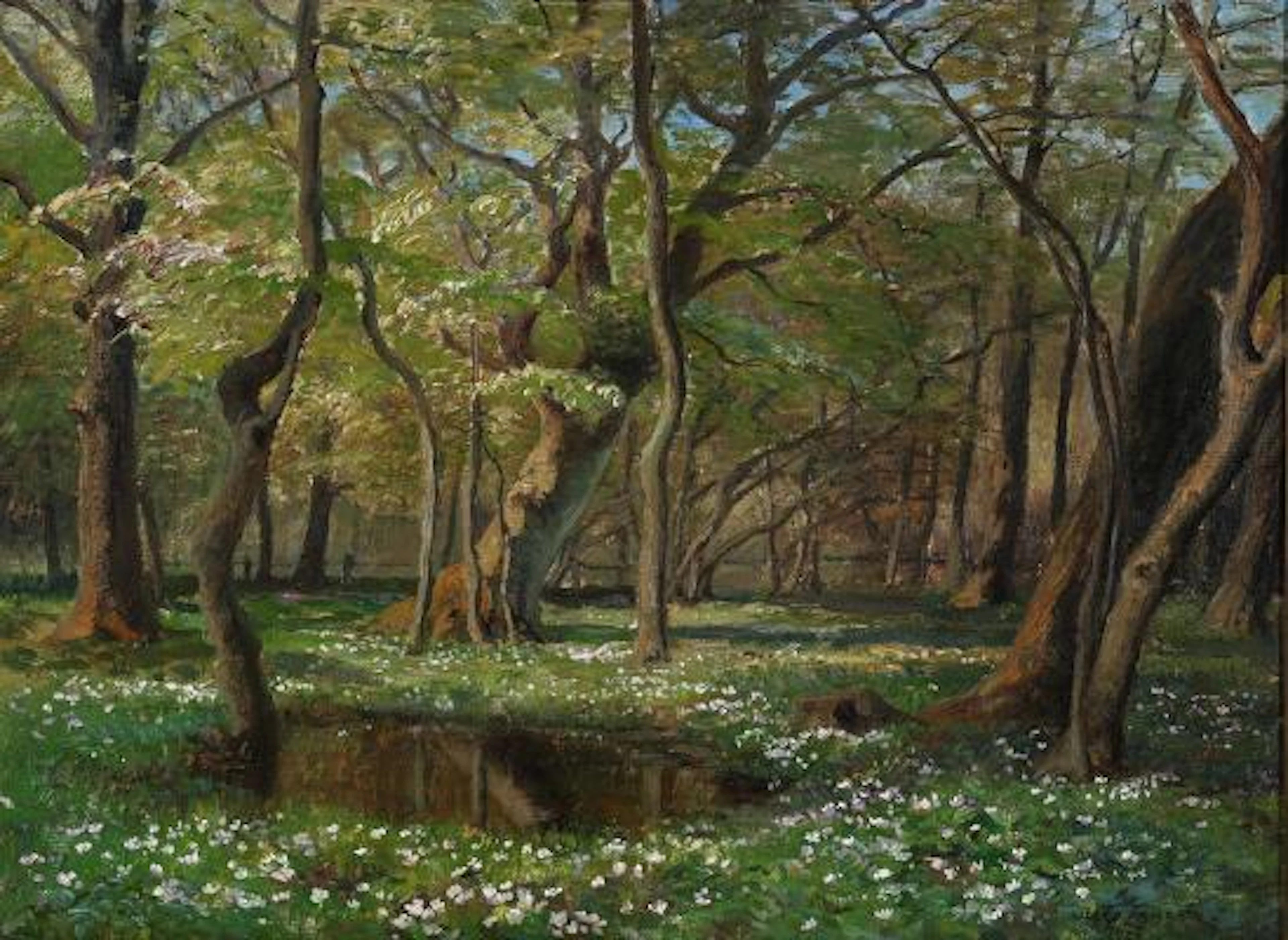 Viggo Langer: "Ermelunden". Signed Viggo Langer, 1924. Oil on canvas.