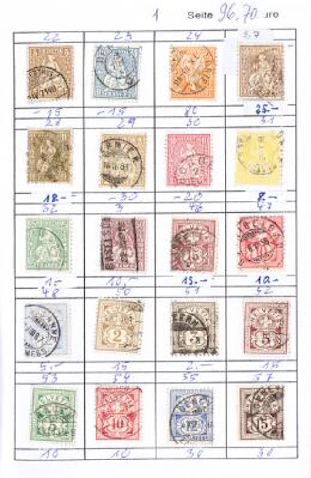 Switzerland. Old approval book incl. some better stamps – Bruun Rasmussen