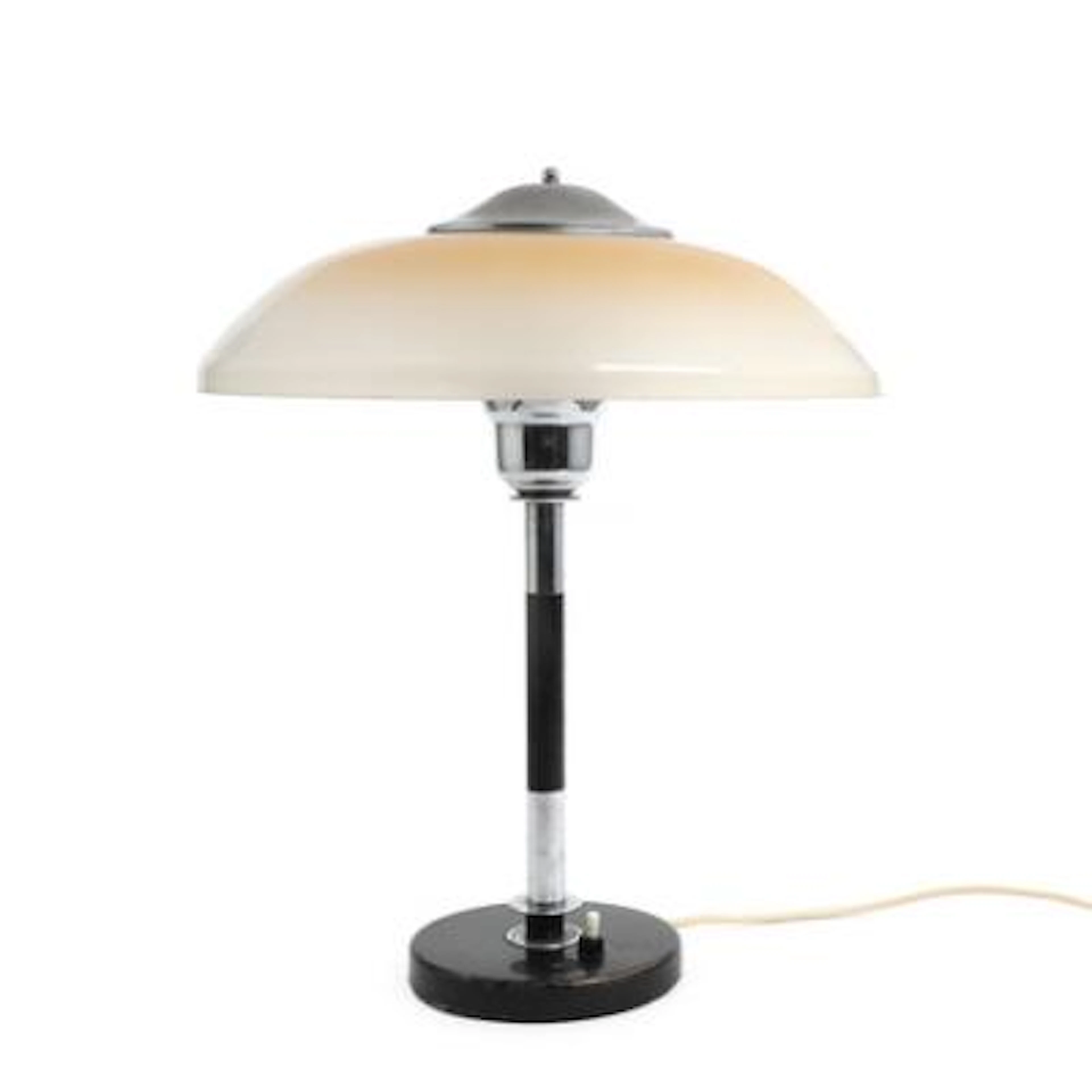 Fog & Mørup: Table lamp of chrome-plated and black lacquered metal