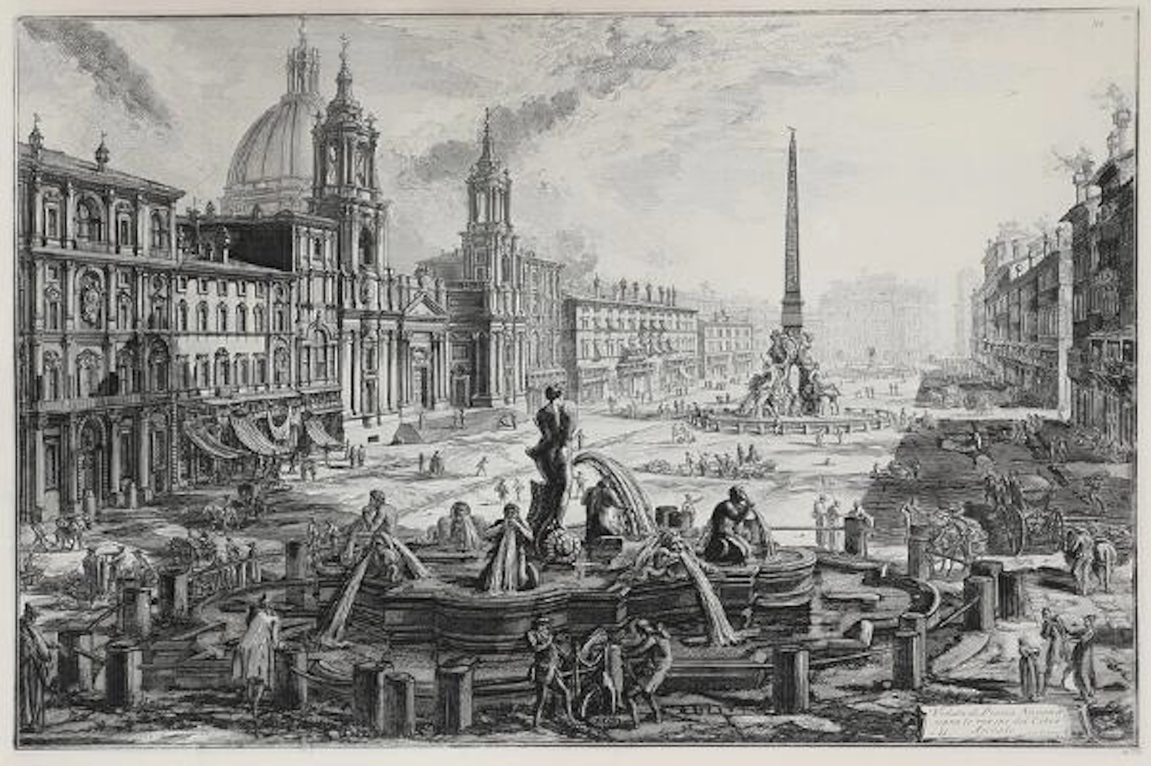 Giovanni Battista Piranesi, 19th century: "Veduta di Piazza Navona....".