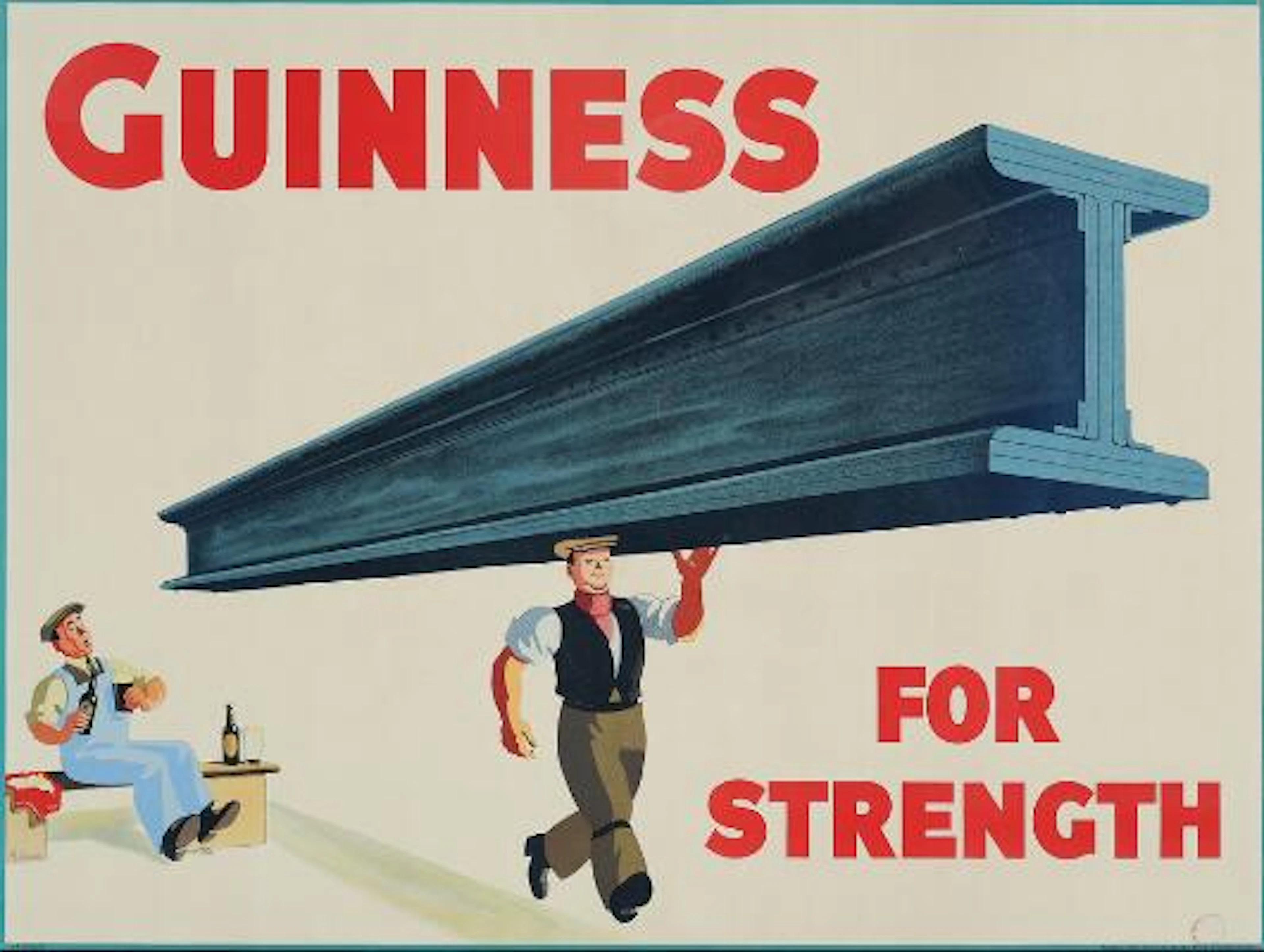 John Thomas Young Gilroy: "Guinness For Strength", 1934. Colour poster.