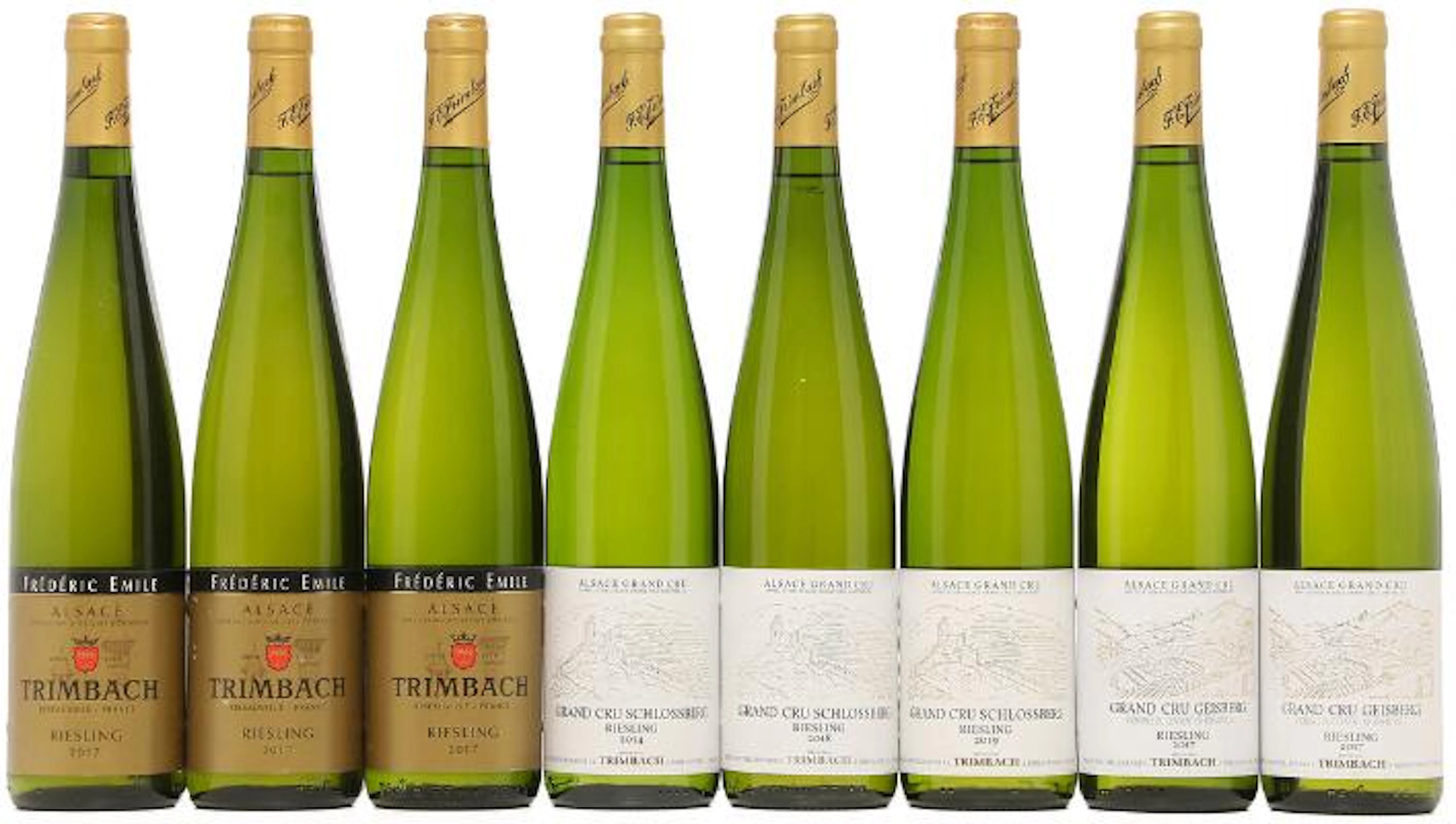 3 bts. Riesling "Cuvée Frédéric Émile", Trimbach 2017 A (hf/in). etc.