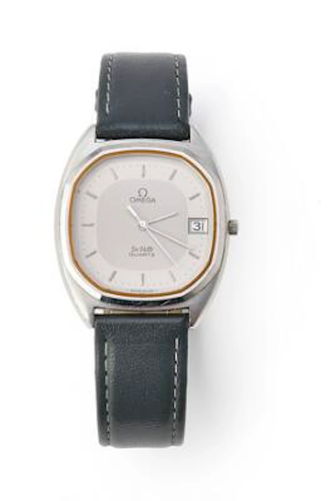 Omega: De Ville of steel, ref. 196.0144. Quartz movement with date