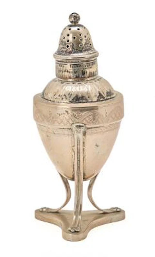 A North Schleswig silver caster, maker Paul Hansen, licensed in Tönder