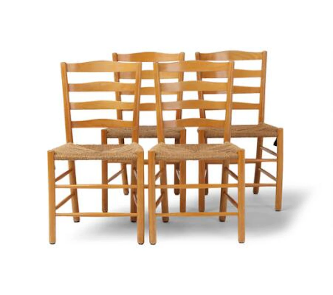 Kaare Klint: "The Church Chair". Set of four chairs in beech. Seat