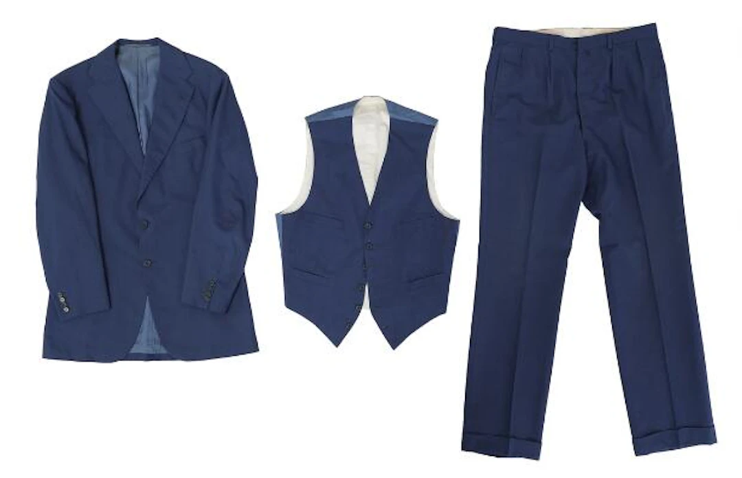 Alfred Alm: A three-piece royal blue summer suit. 1981. (3) – Bruun