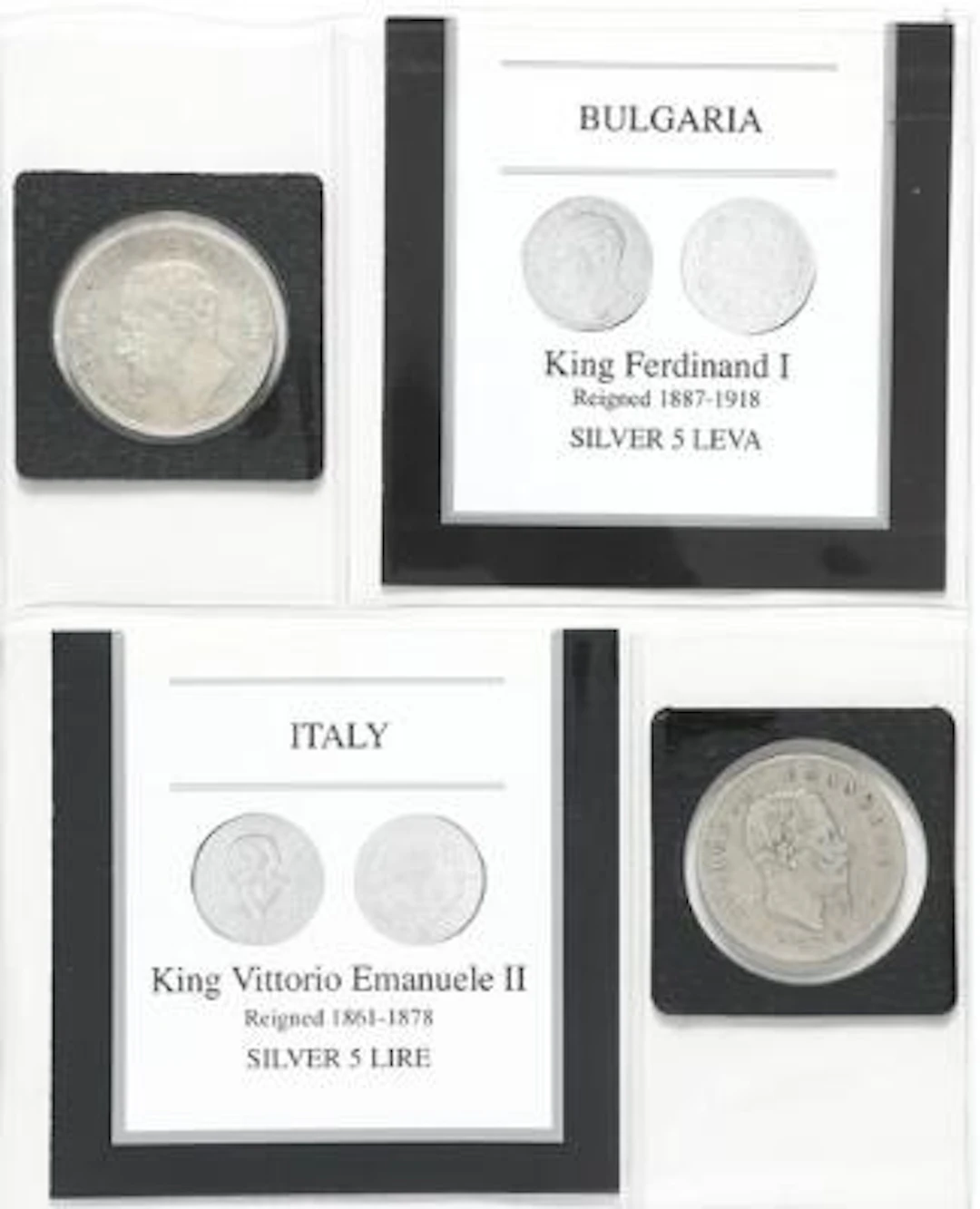 Collection in album "The Great Monarchs of Europe Silver Coin Collection"