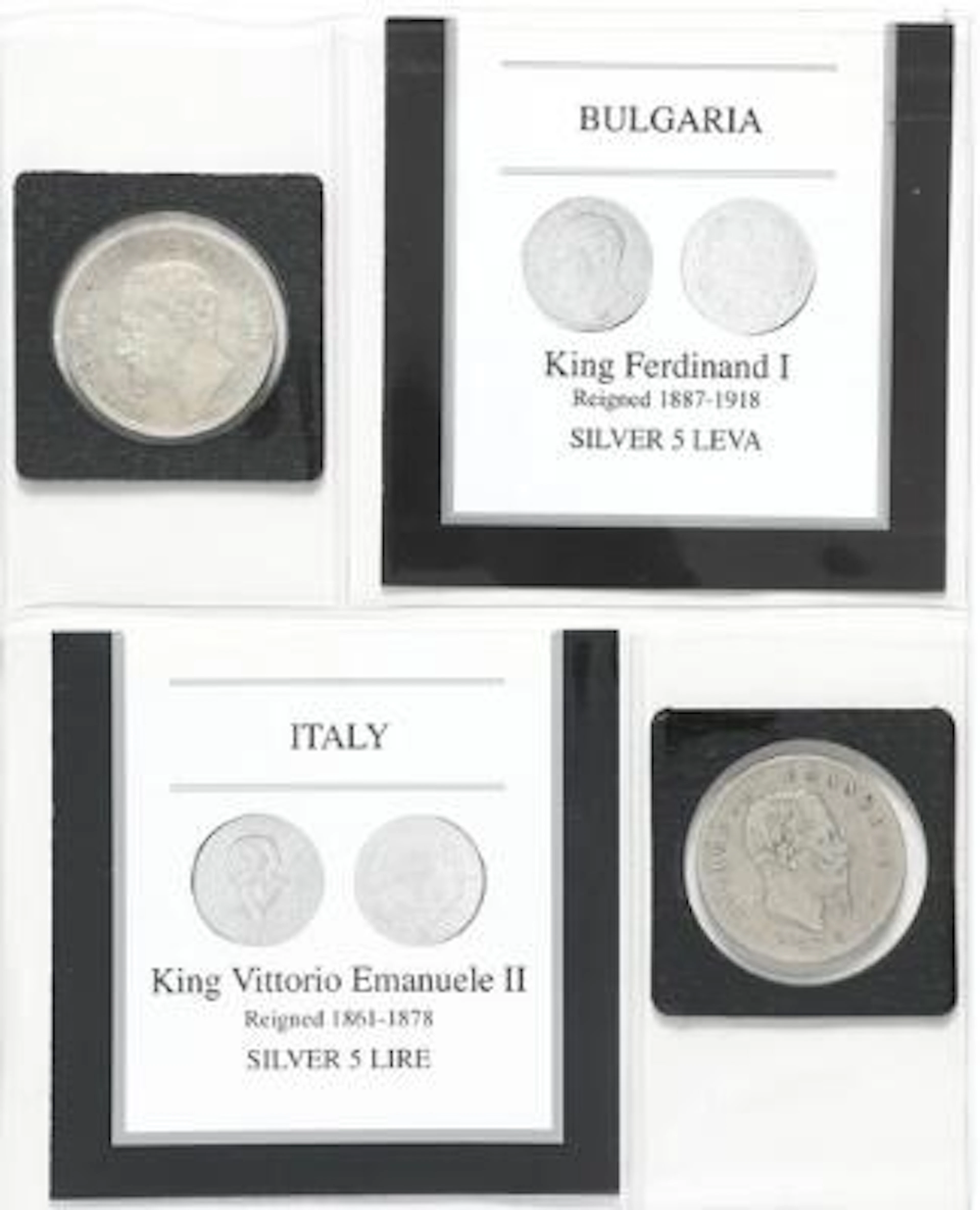 Collection in album "The Great Monarchs of Europe Silver Coin Collection"