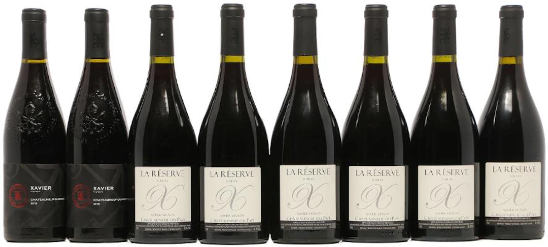 2 bts. Chateauneuf du Pape, Xavier Vignon 2015 A (hf/in). etc. Total