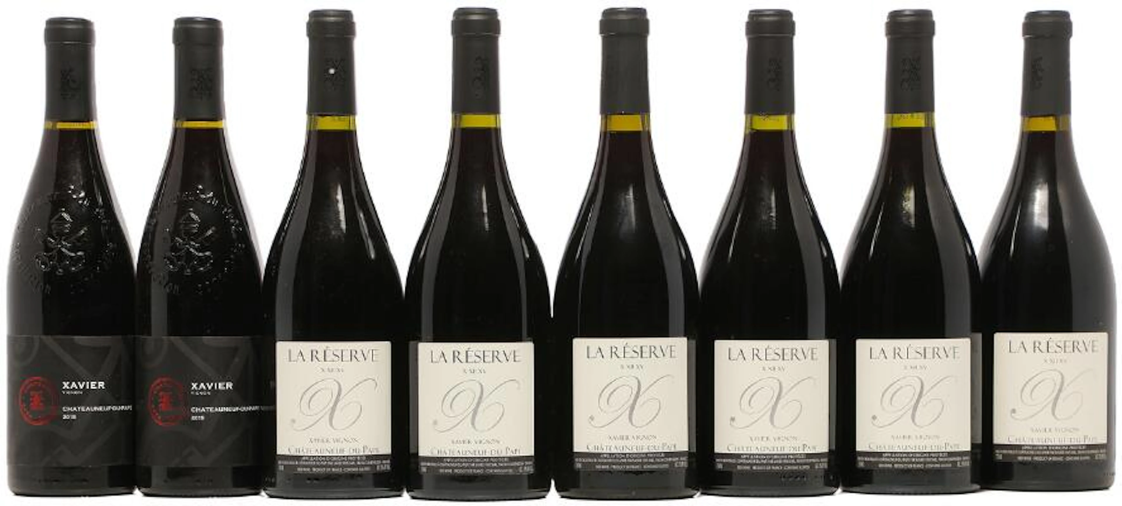 2 bts. Chateauneuf du Pape, Xavier Vignon 2015 A (hf/in). etc. Total