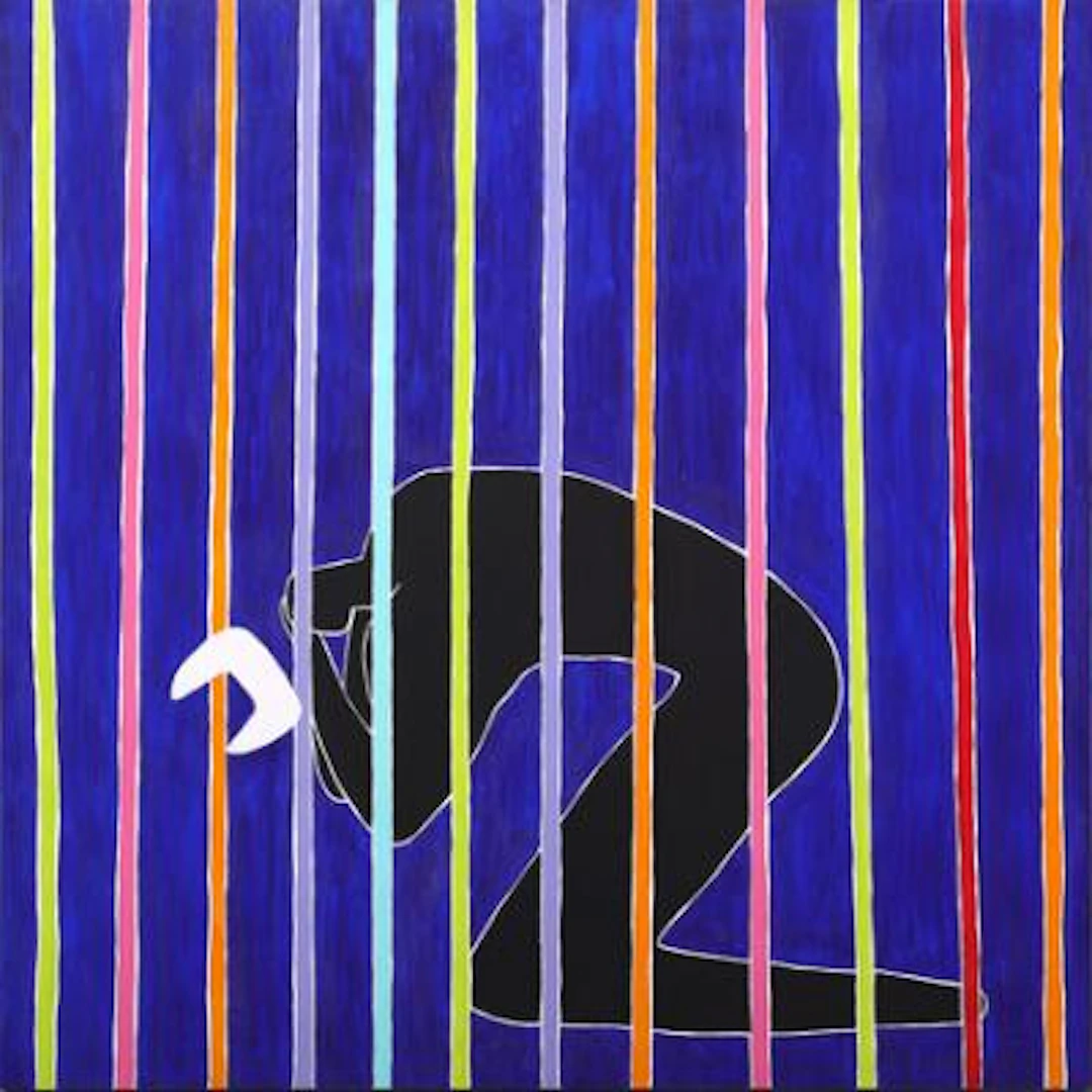 Tenka Gammelgaard: Untitled. Signed on the reverse. Acrylic on canvas.