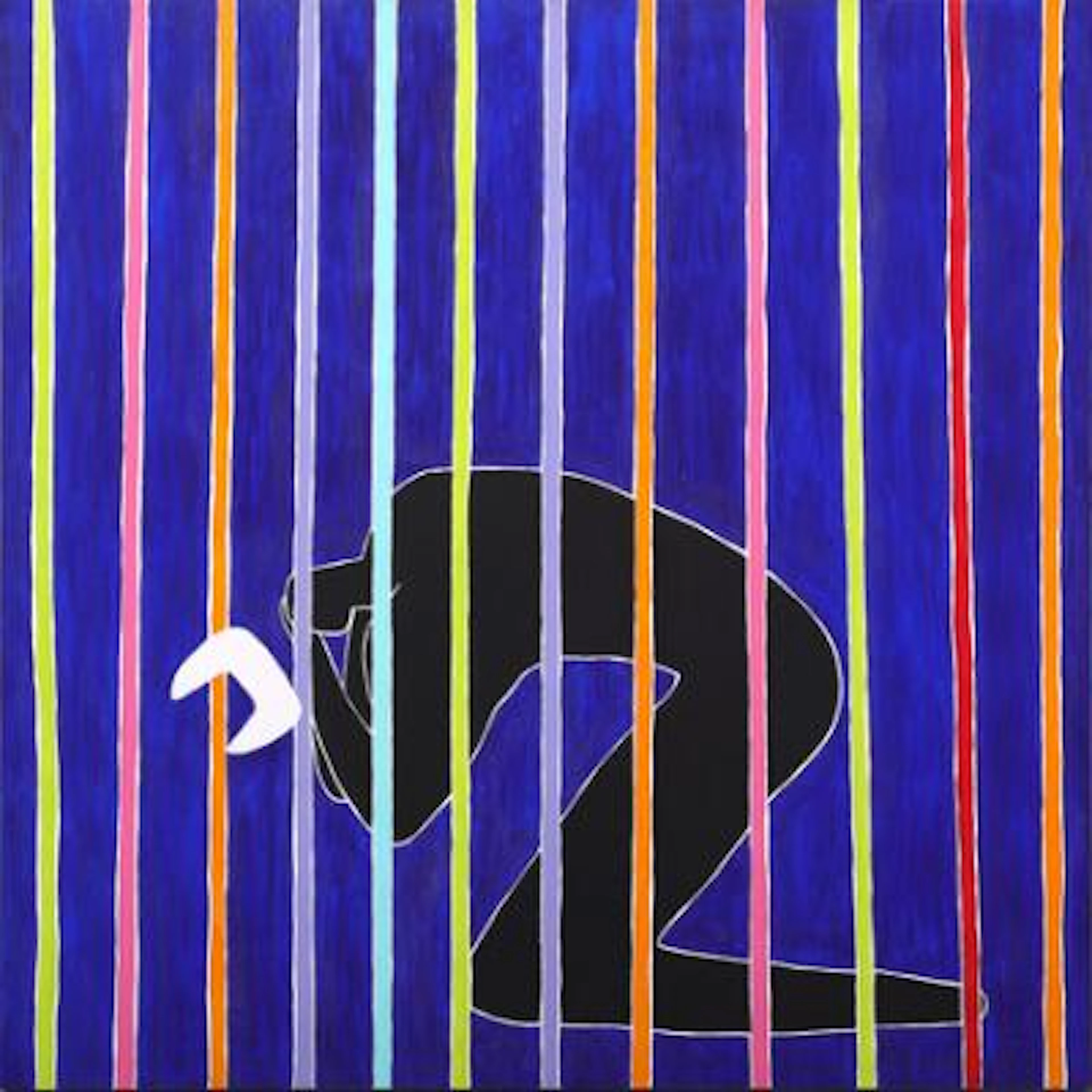 Tenka Gammelgaard: Untitled. Signed on the reverse. Acrylic on canvas.