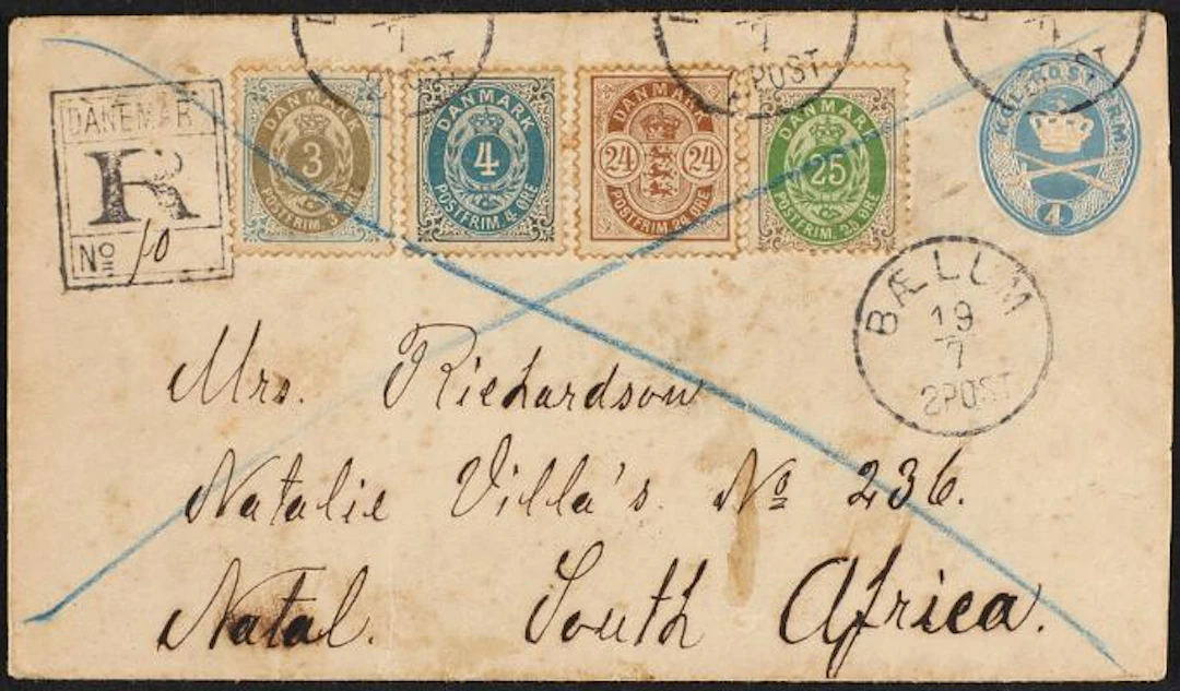 1895. 3 øre, 4 øre, 25 øre and Cote og Arms, 24 øre on 4 øre stationery