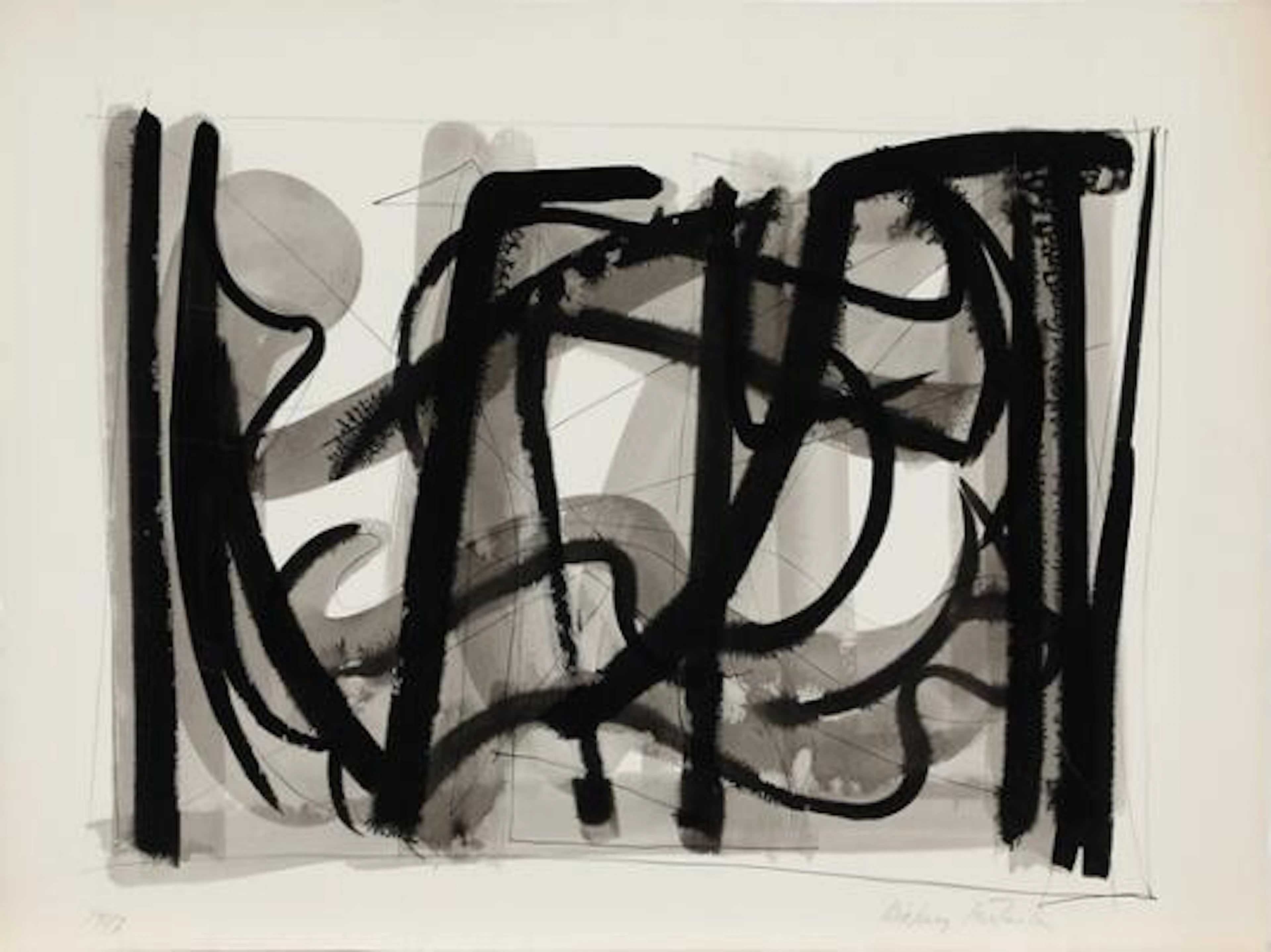 Richard Mortensen: Untitled. Signed Richard Mortensen 1947. Indian