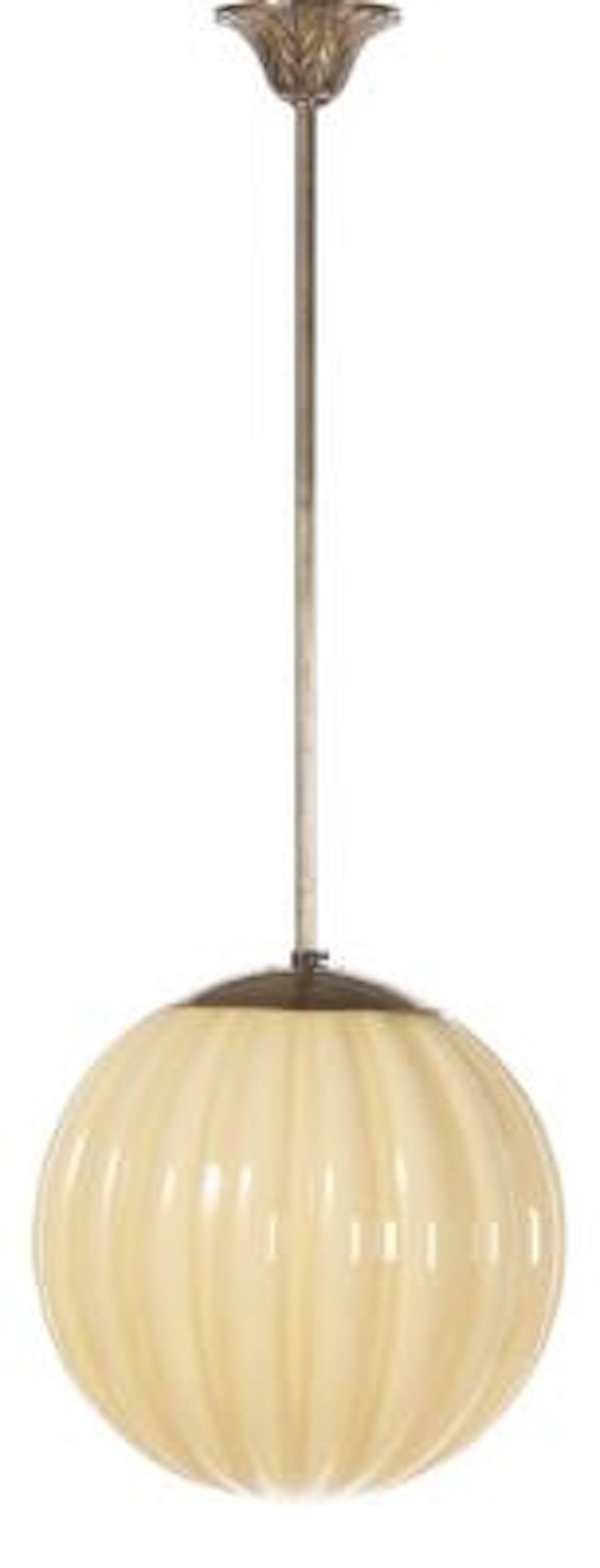 Danish design: Pendant with shade in champagne-coloured glass, fitting