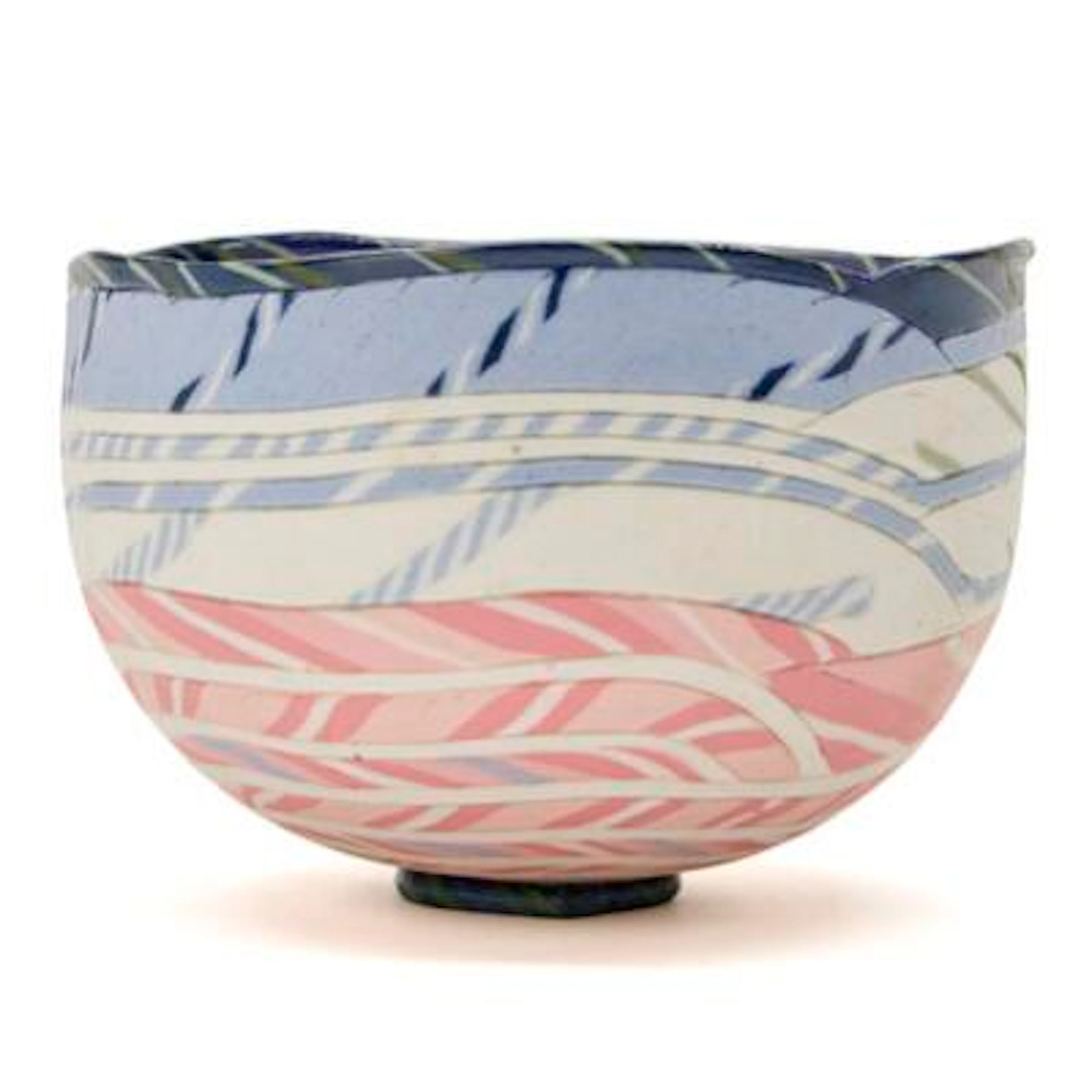 Hans Munck Andersen: A small bowl of coloured porcelain in shades