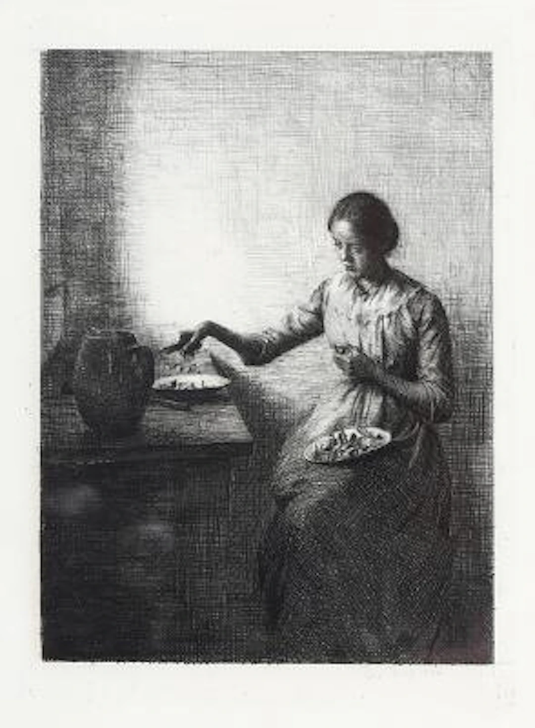 Peter Ilsted: "Canthareller”. Opus 19, 1893. Signed in the print Peter