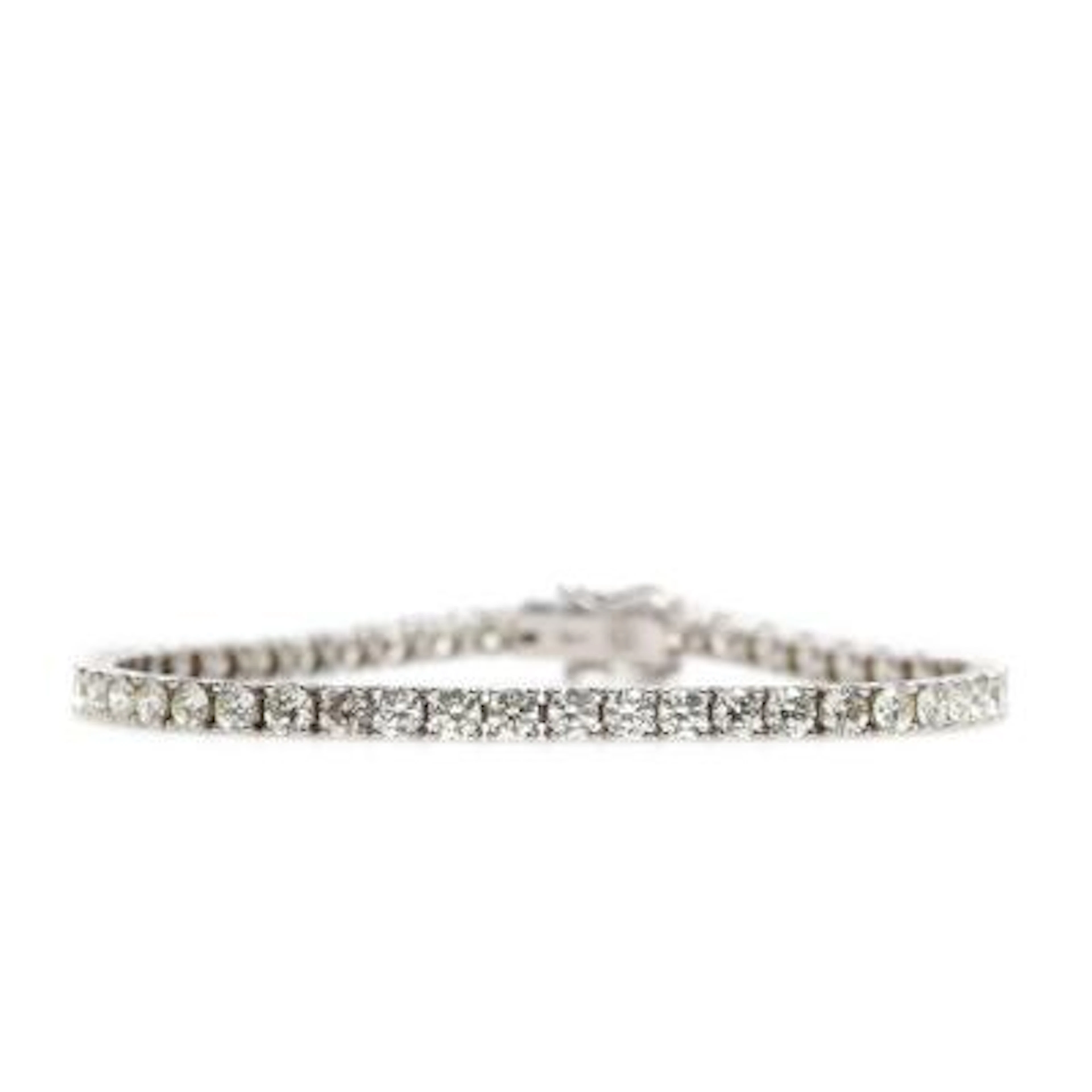 A diamond bracelet set with 50 brilliant-cut diamonds weighing a total