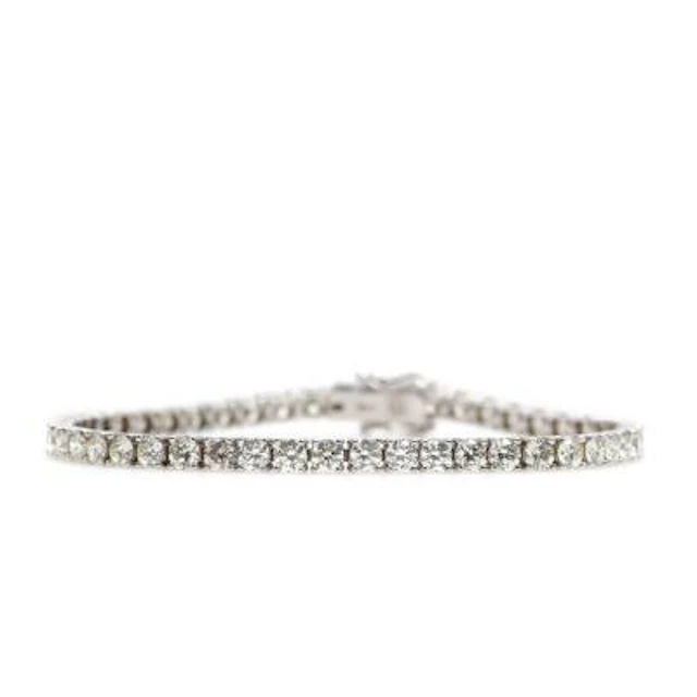 A diamond bracelet set with 50 brilliant-cut diamonds weighing a total