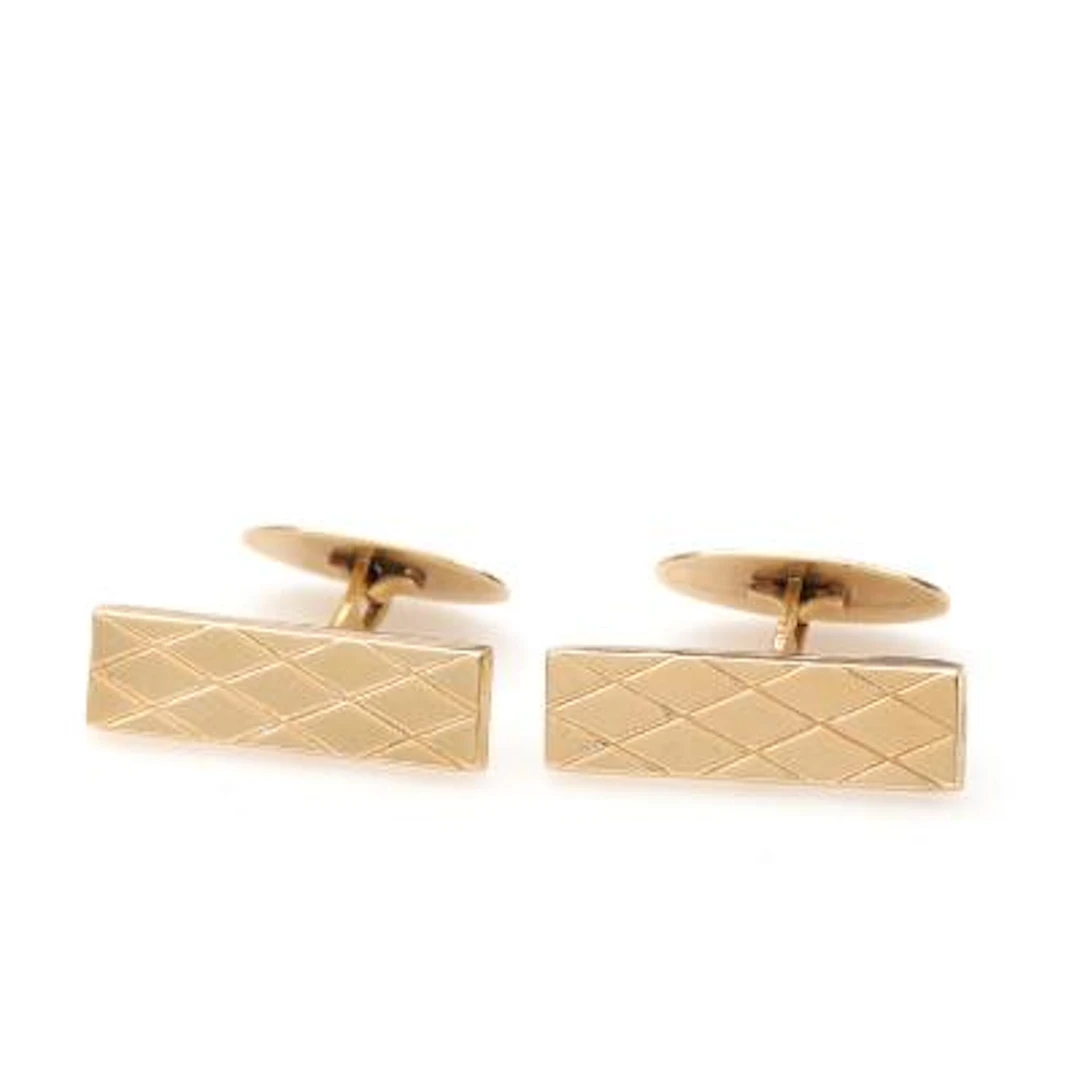 Bernhard Hertz: A pair of 14k gold cufflinks. Front L. 2.5 cm. (2)