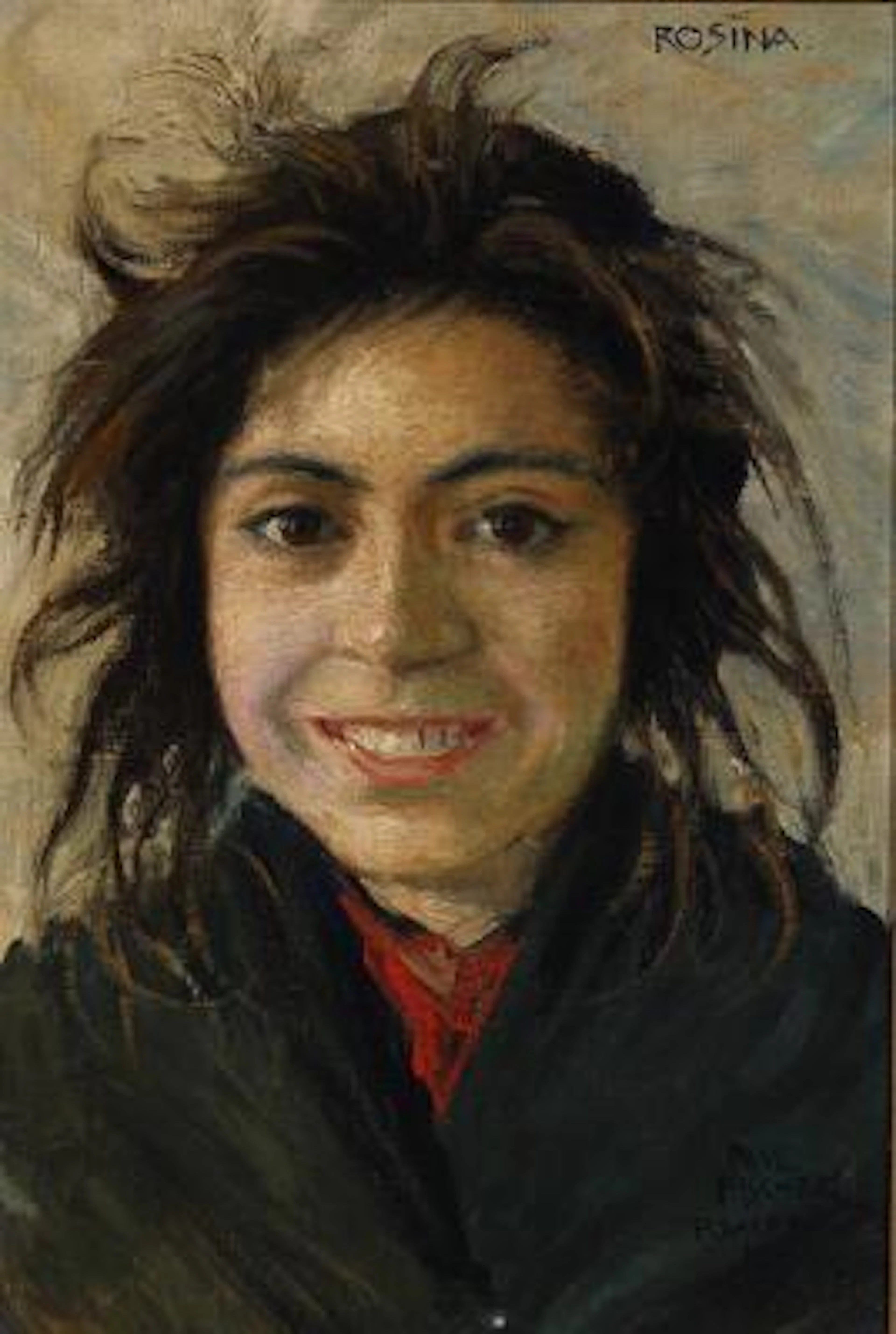 Paul Fischer: "Rosina". Signed and dated Paul Fischer, Pompei 1894.