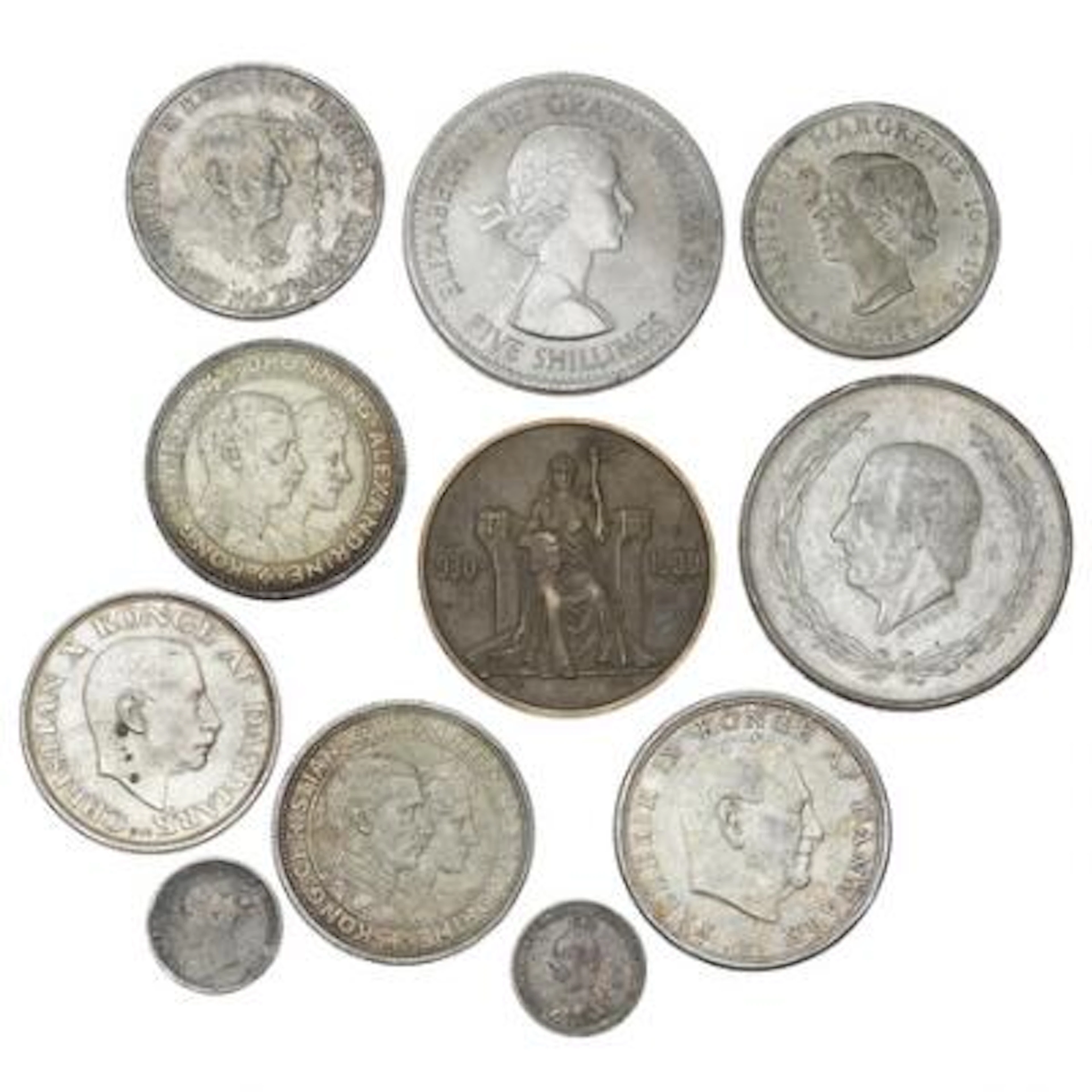 Commemoratives, 1923 (2 pcs), 1945-1958 and 1964 as well as coins